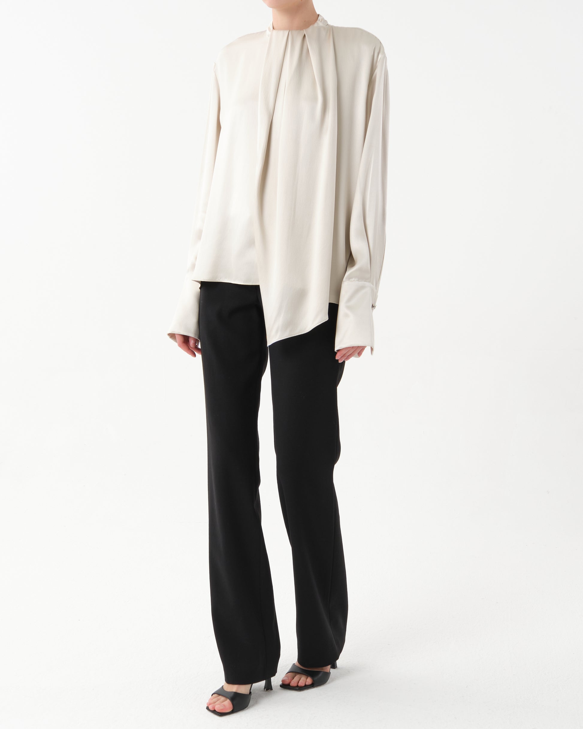 Draped Silk Blouse