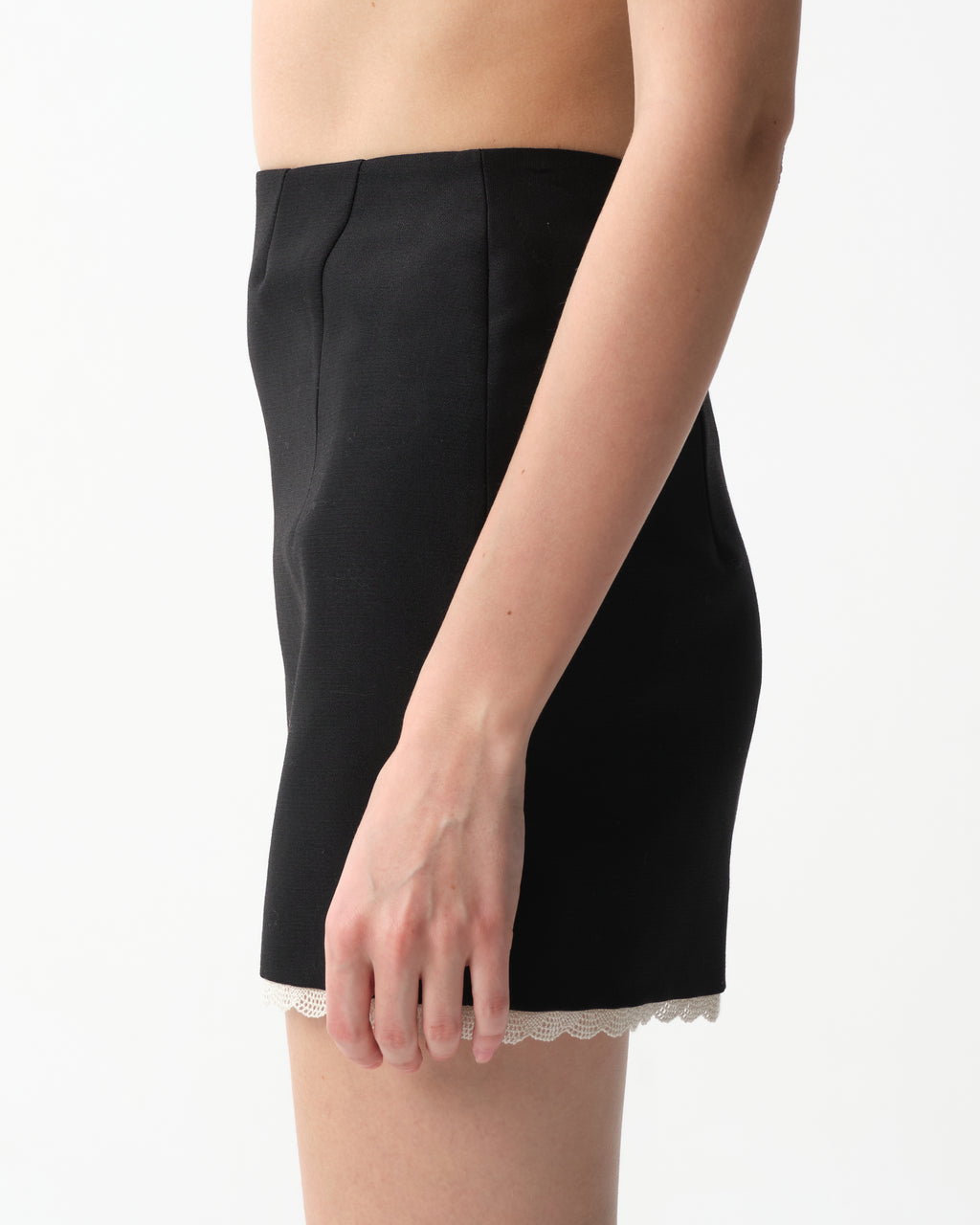 Lace-Trimmed Miniskirt