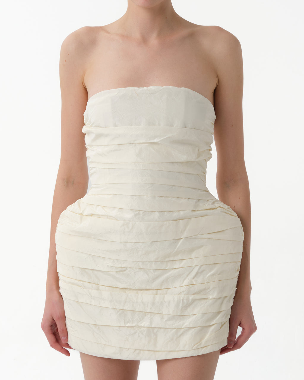Strapless Ruched Mini Dress