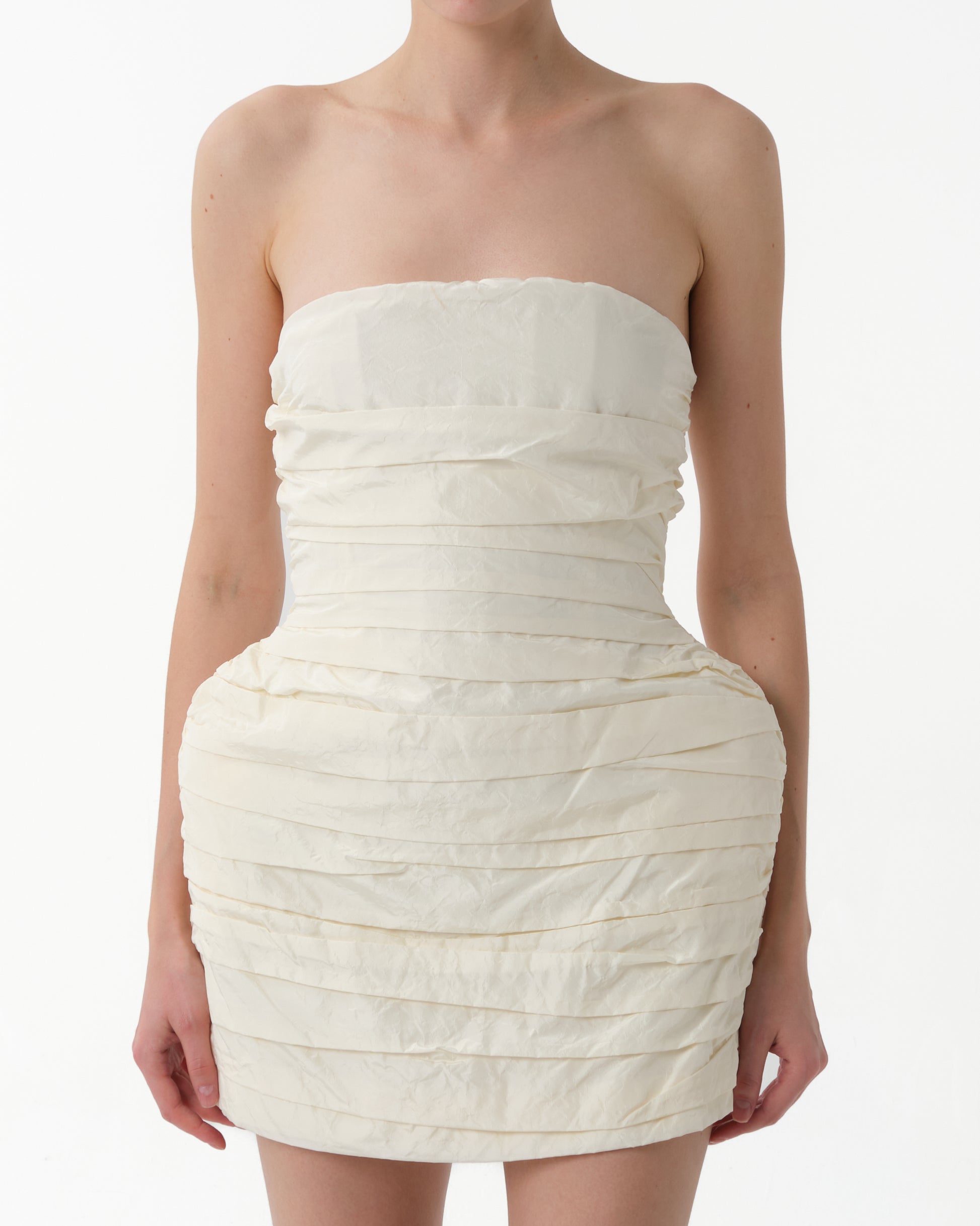 Strapless Ruched Mini Dress