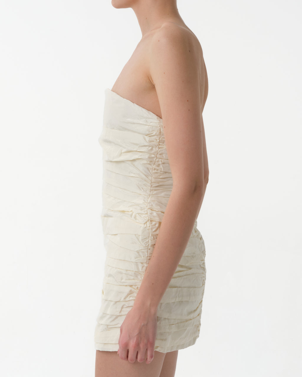 Strapless Ruched Mini Dress