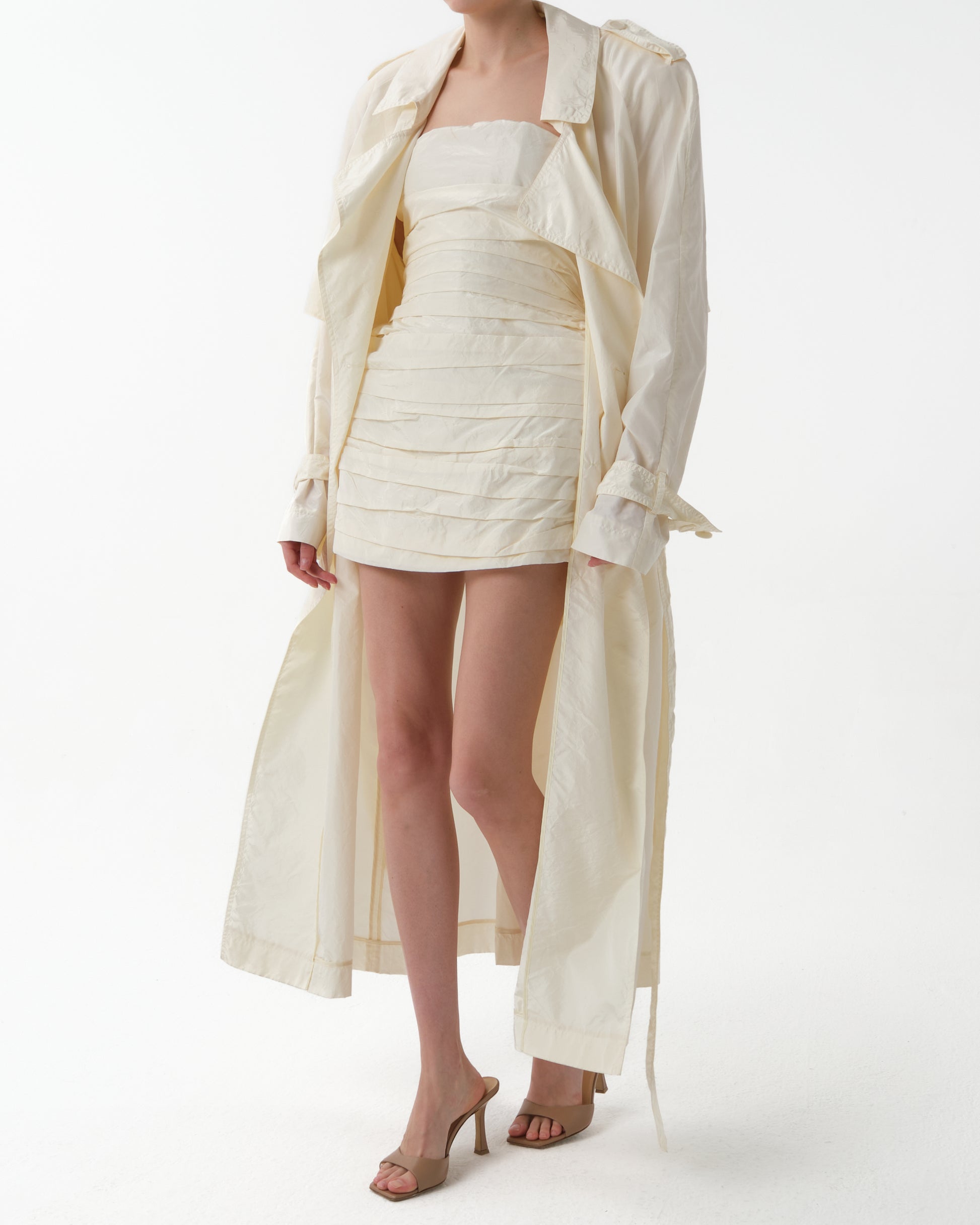Strapless Ruched Mini Dress