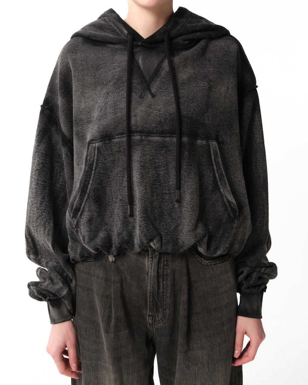 Washed-Effect Hoodie