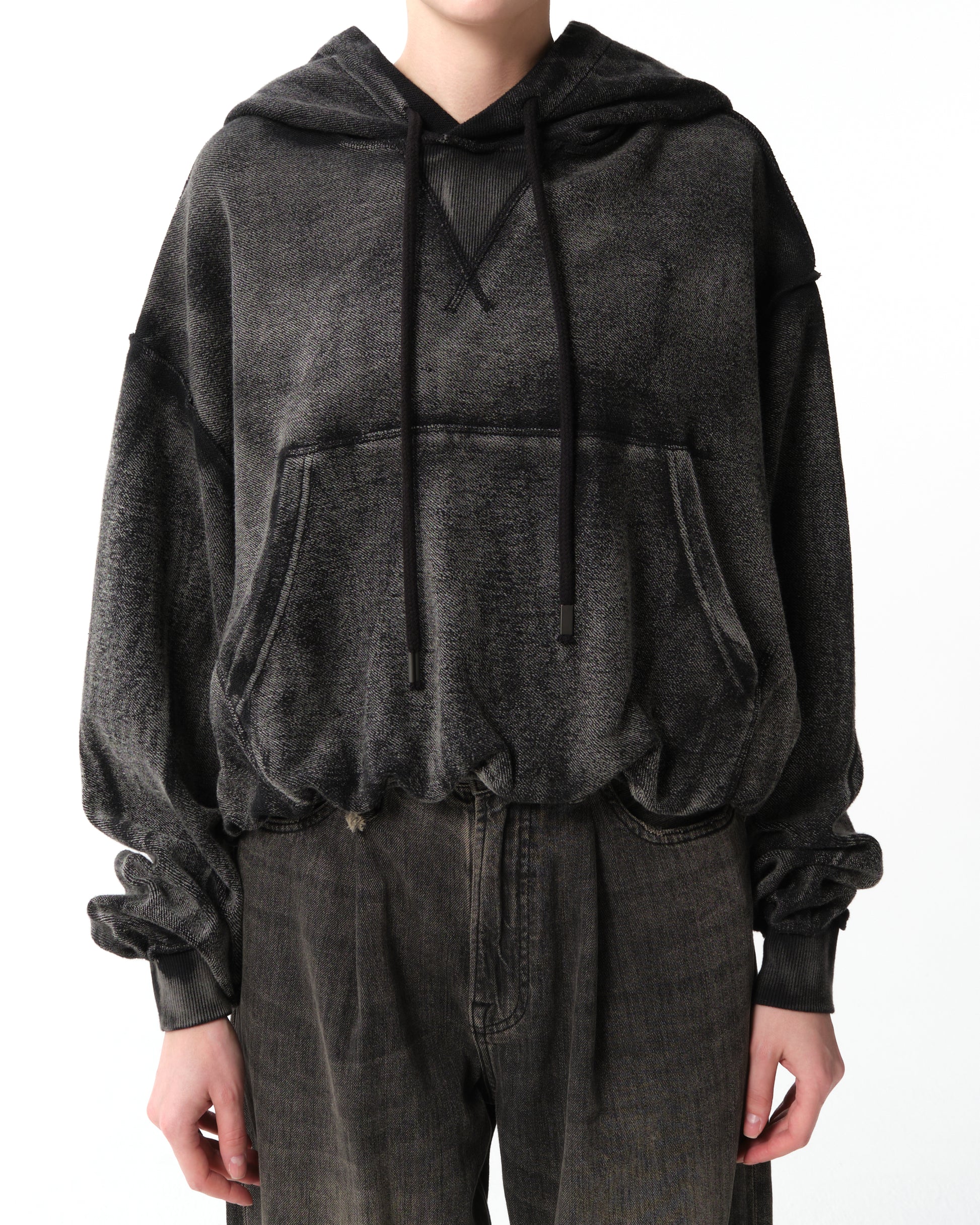 Washed-Effect Hoodie