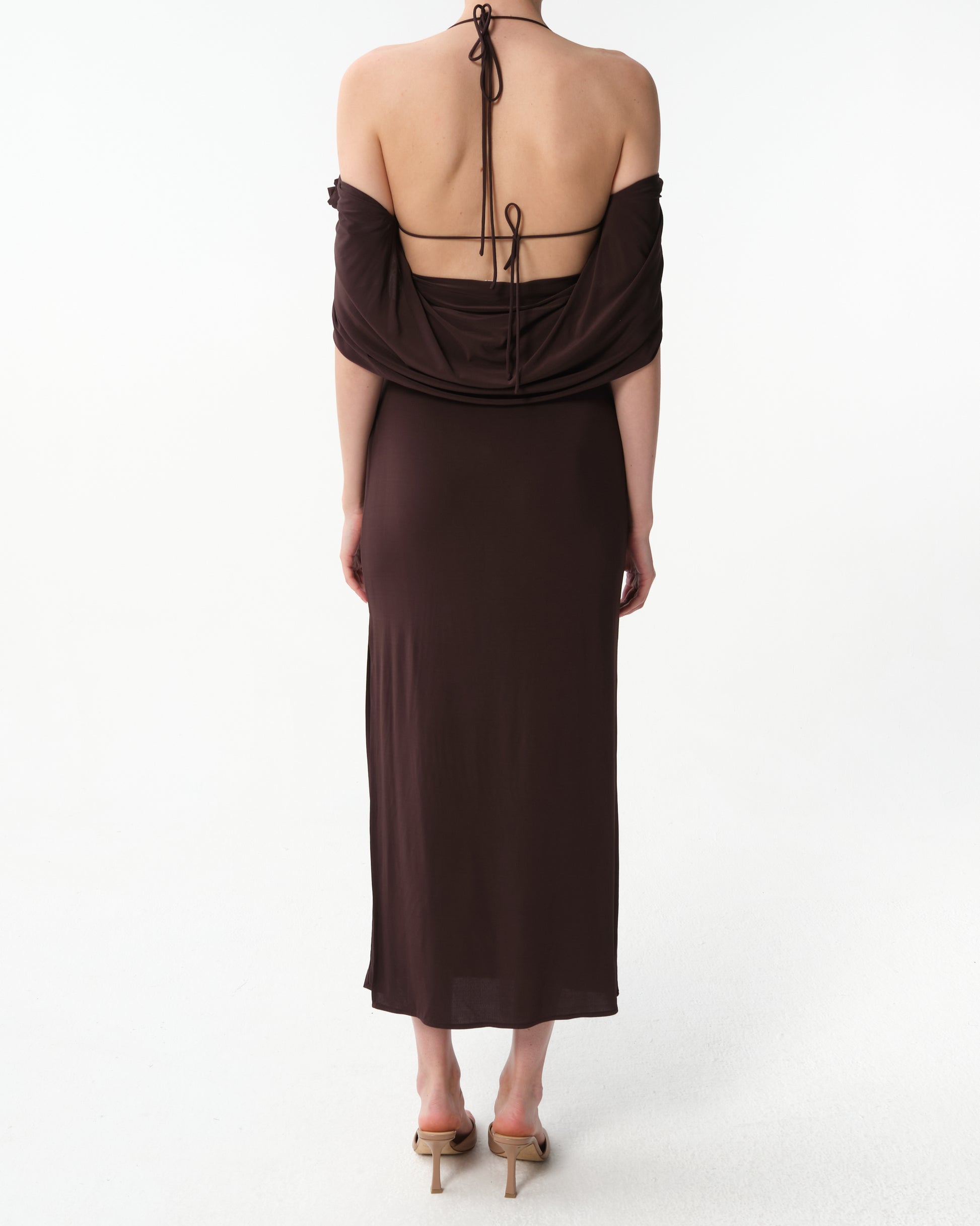 Floral-Appliquéd Midi Dress