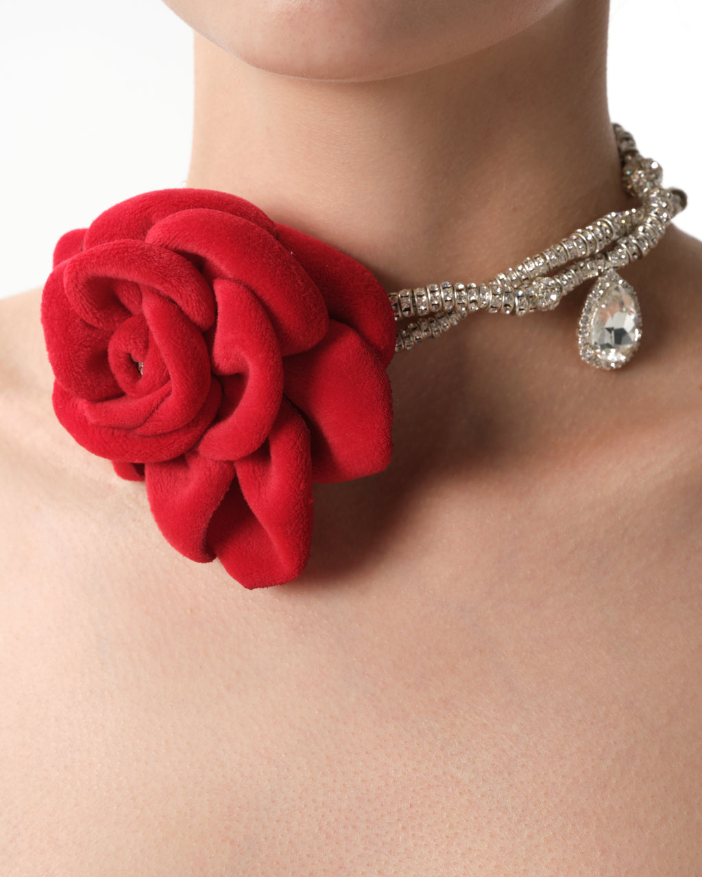 Floral-Appliqué Necklace