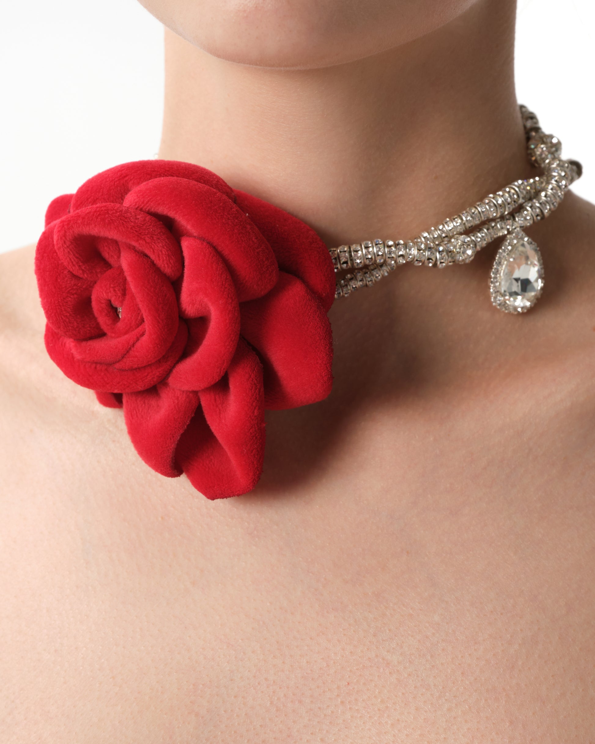 Floral-Appliqué Necklace