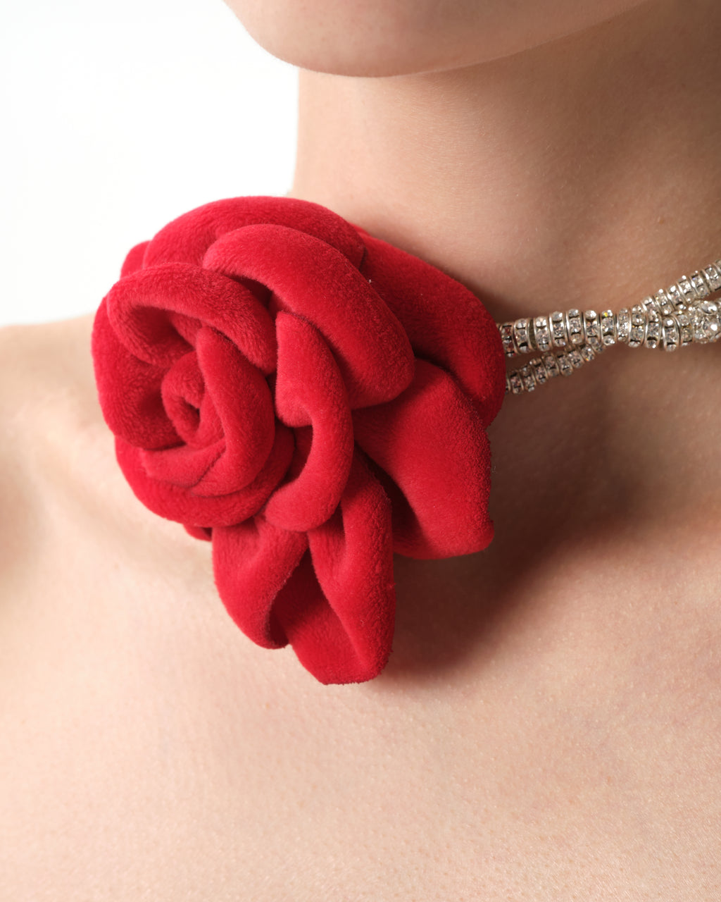 Floral-Appliqué Necklace