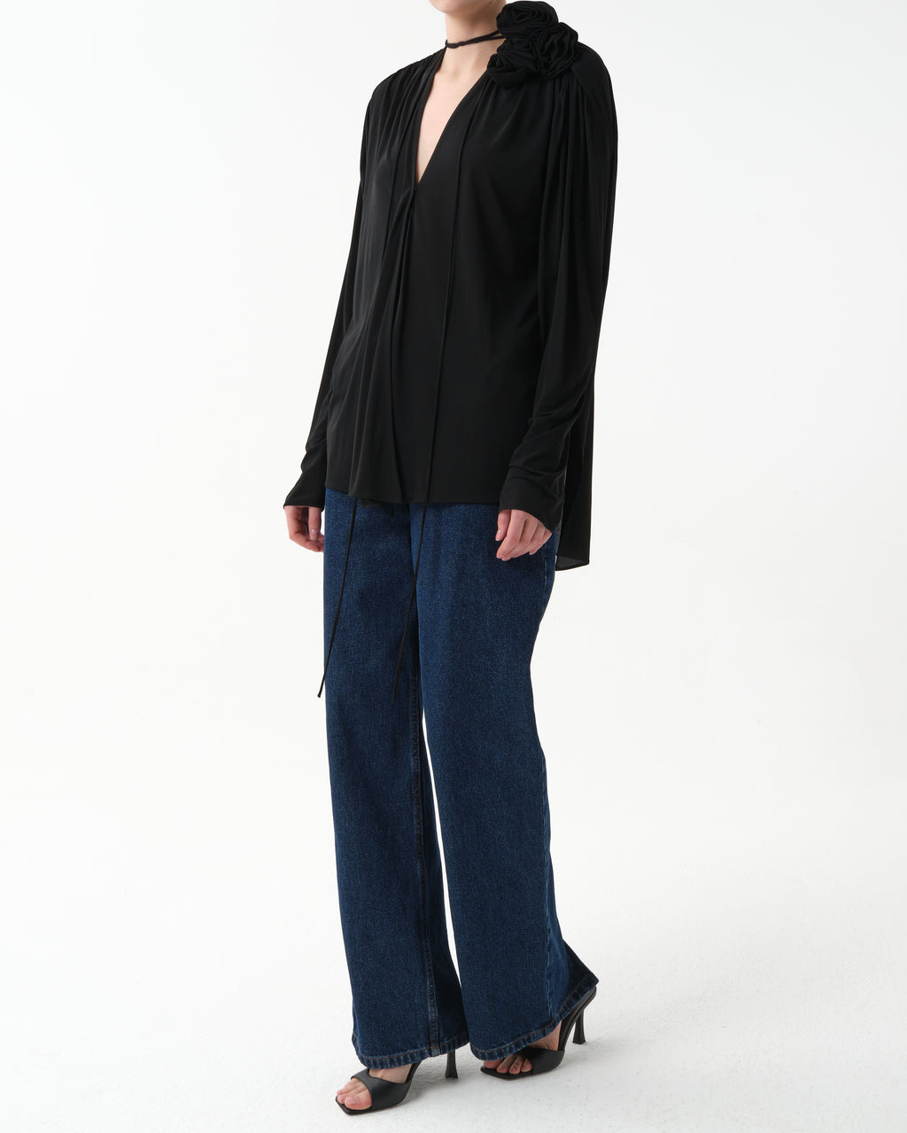 Classic Flower Blouse in Jersey