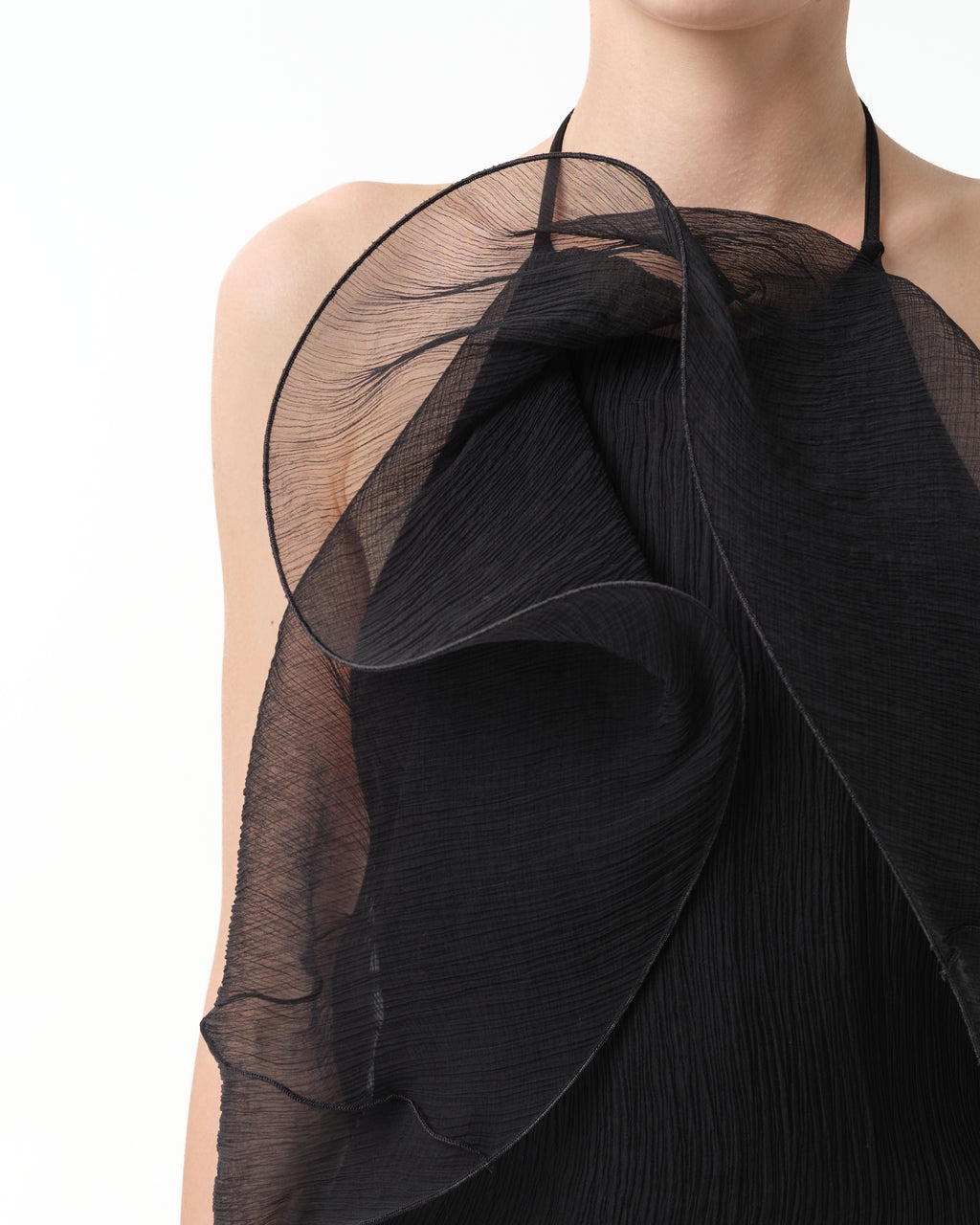Sheer Silk Organza Mini Dress