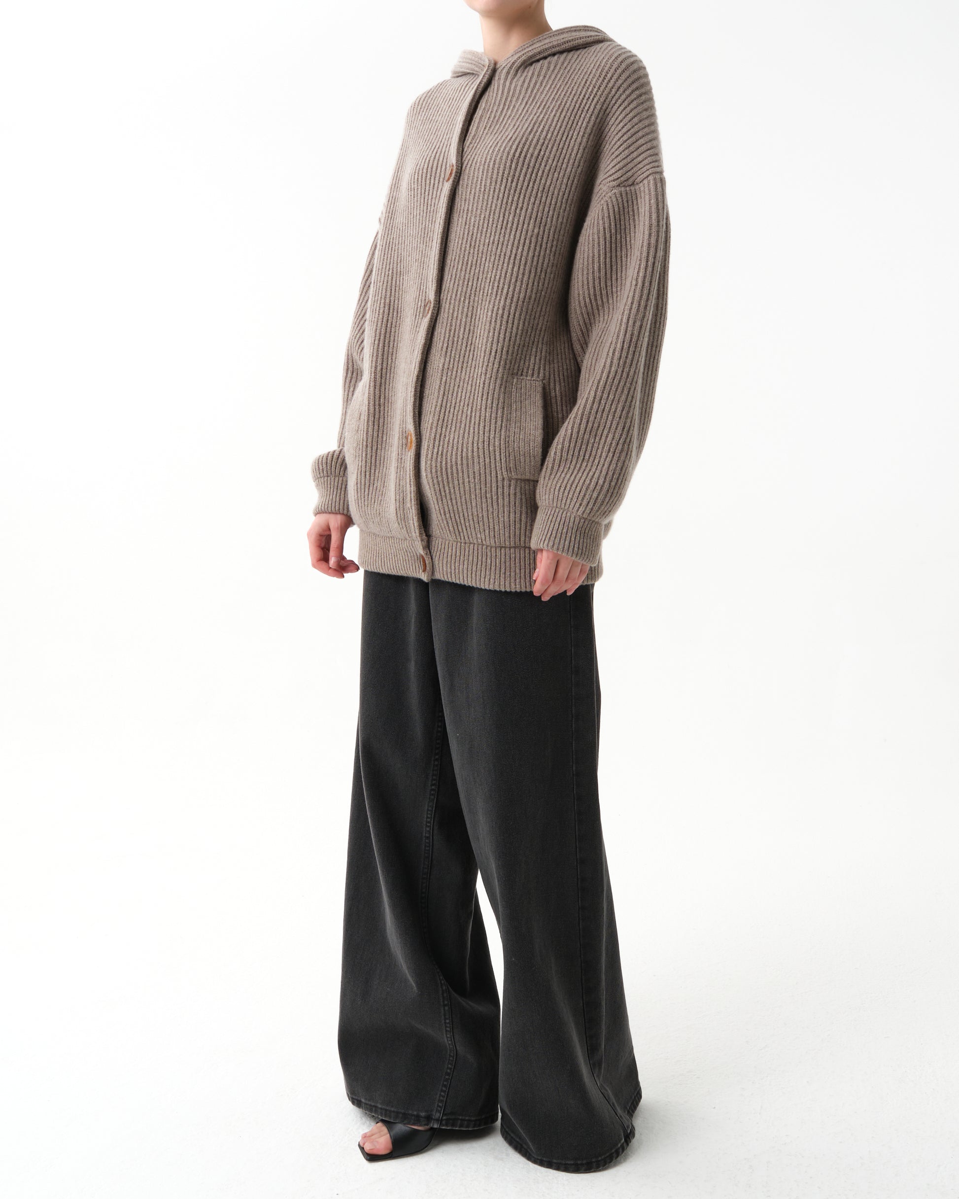 Hooded Knit Cardigan