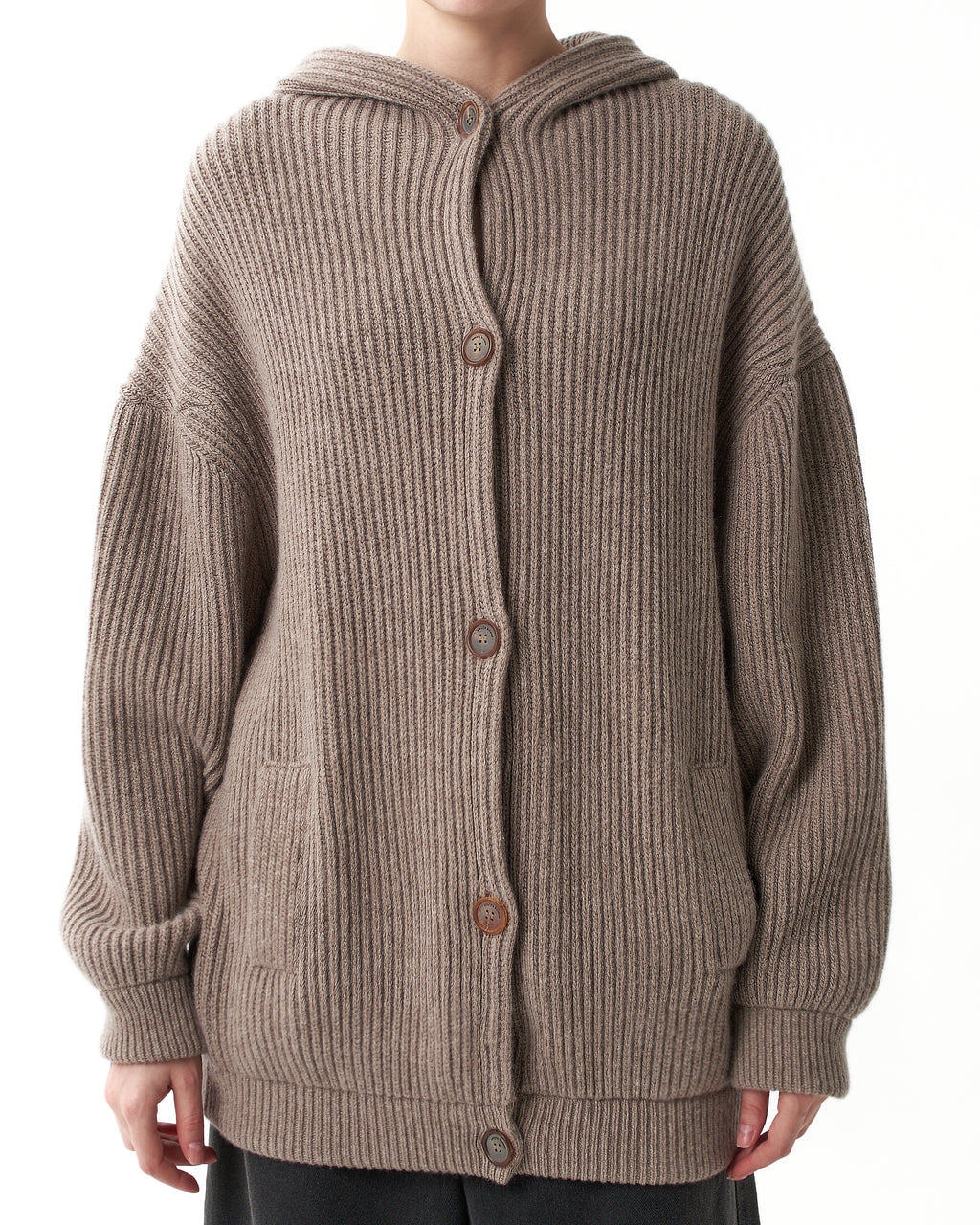 Hooded Knit Cardigan