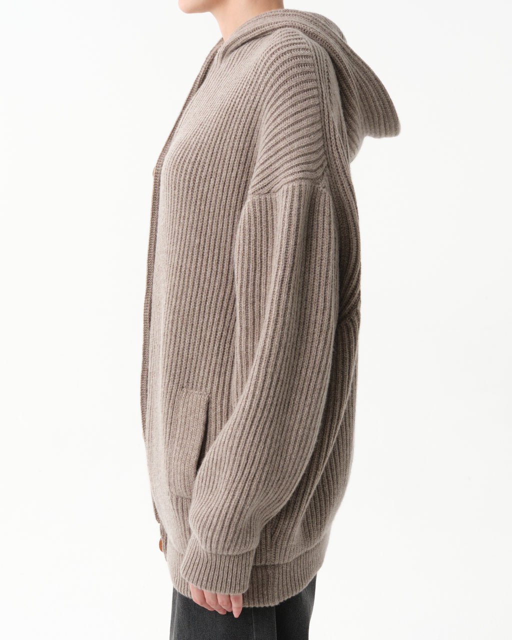 Hooded Knit Cardigan