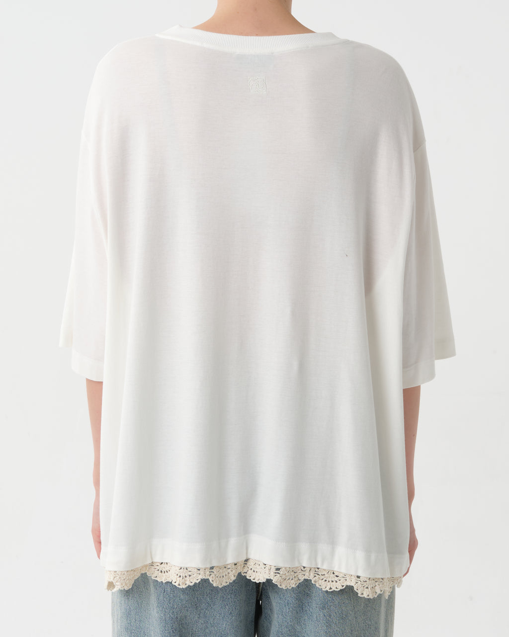 Lace-trim Oversized T-shirt