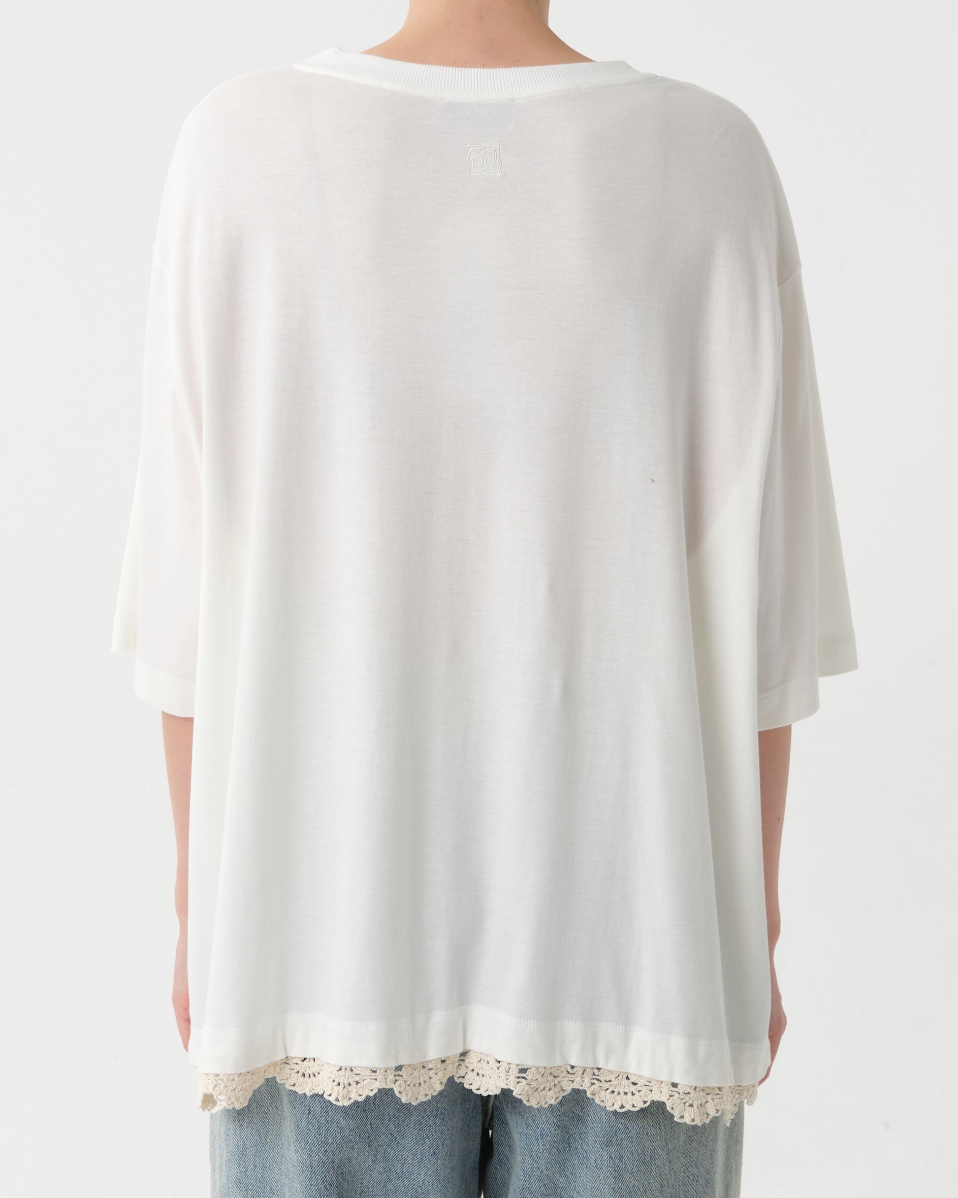 Lace-trim Oversized T-shirt