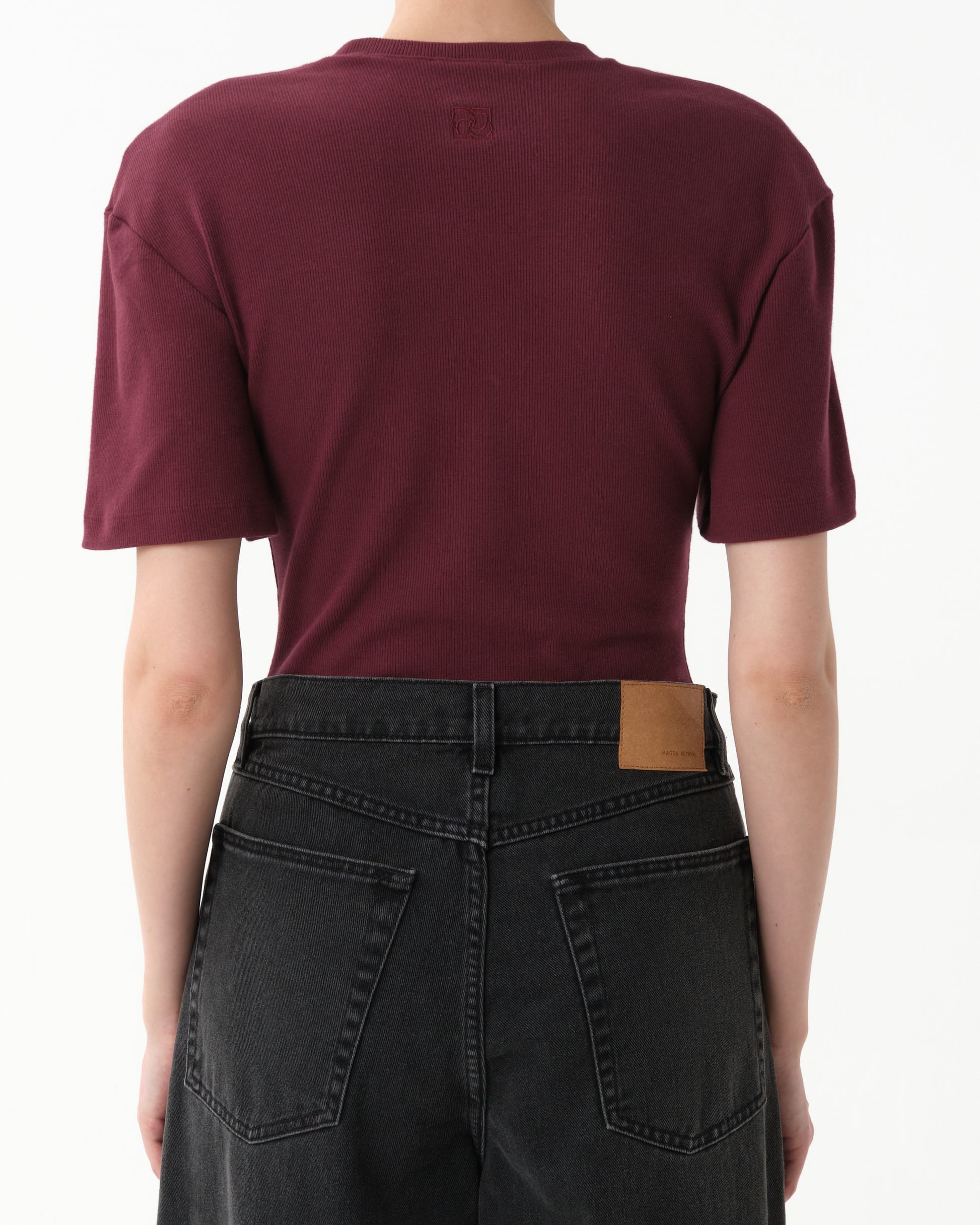 Ribbed Short Sleeve Bodysuit