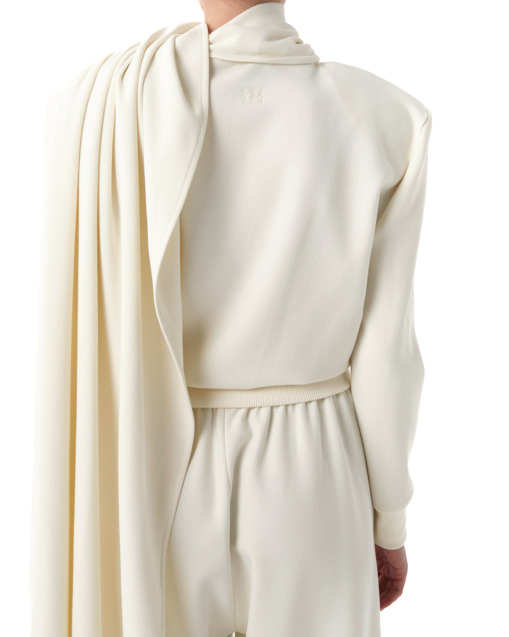 Draped Scarf Sweatshirt