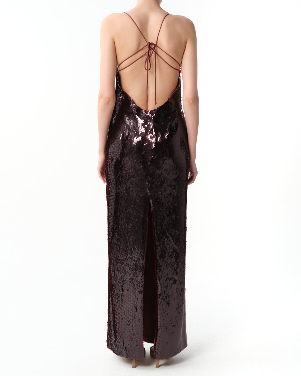 Sequin-Embellished Maxi Dress
