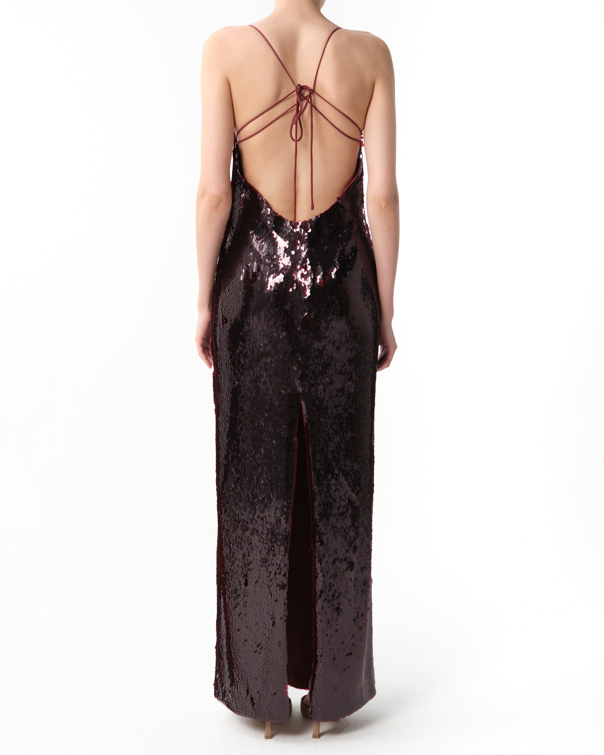 Sequin-Embellished Maxi Dress