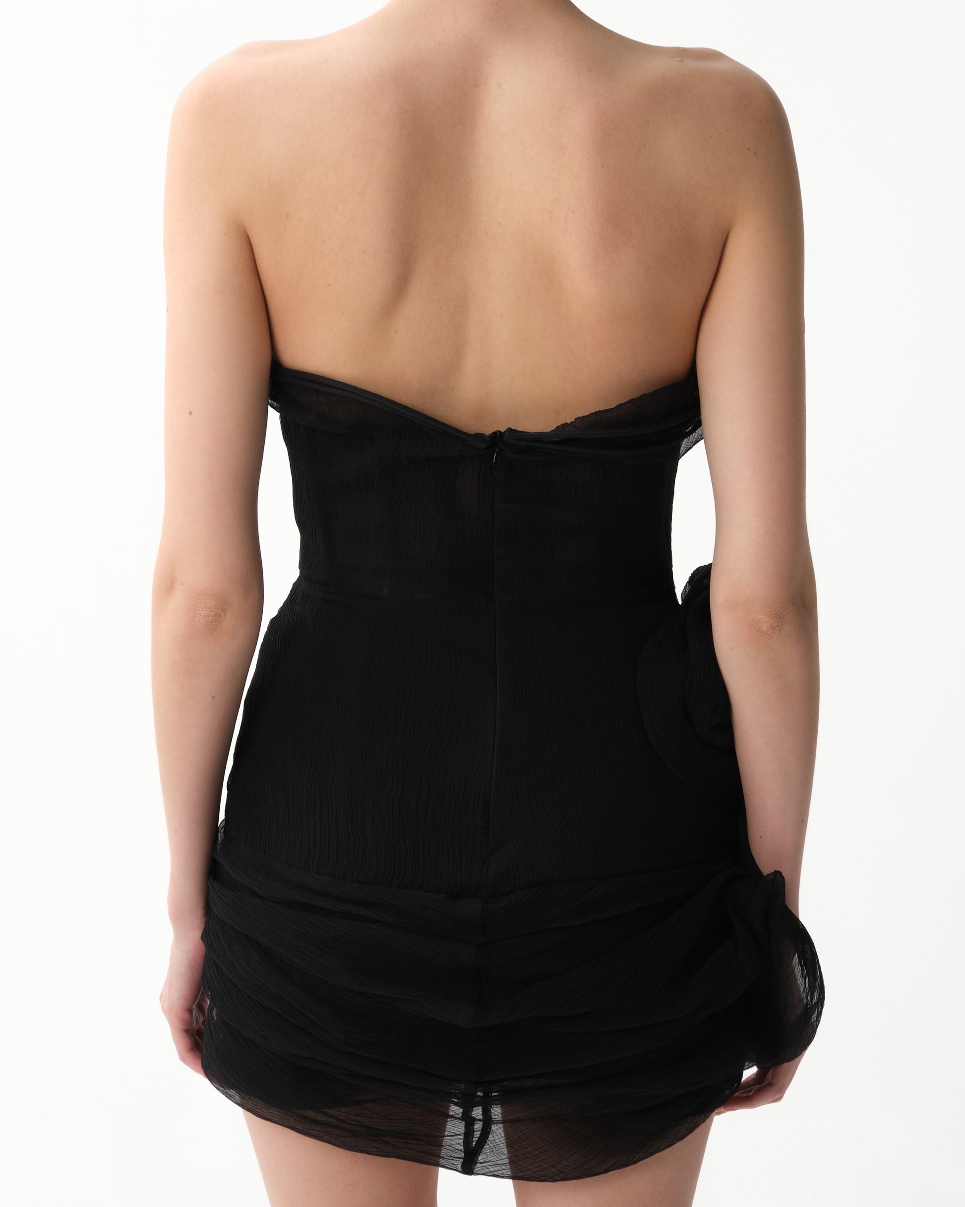 Sheer-Tulle Corset Mini Dress