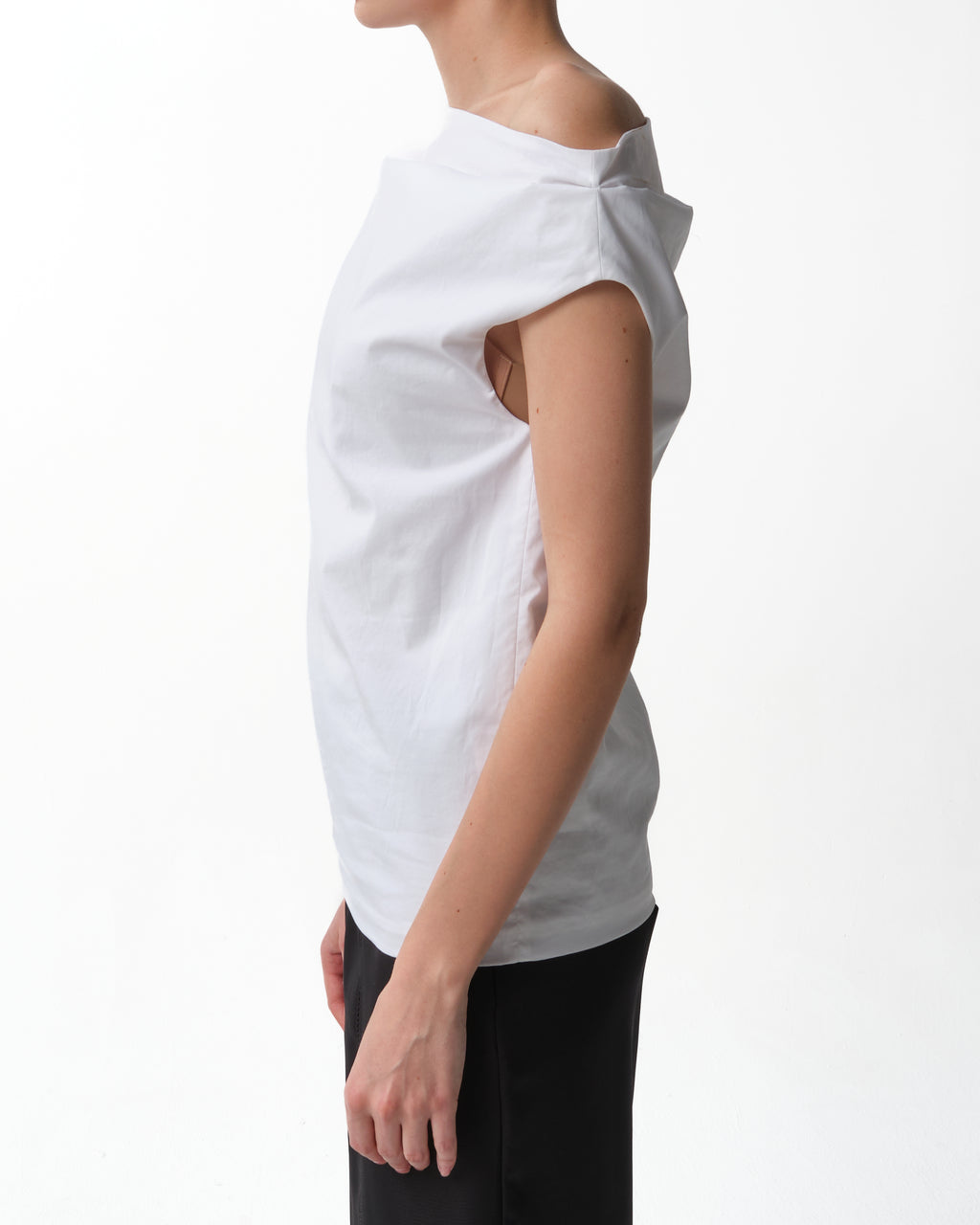 Tiche Cotton-Blend Draped Top
