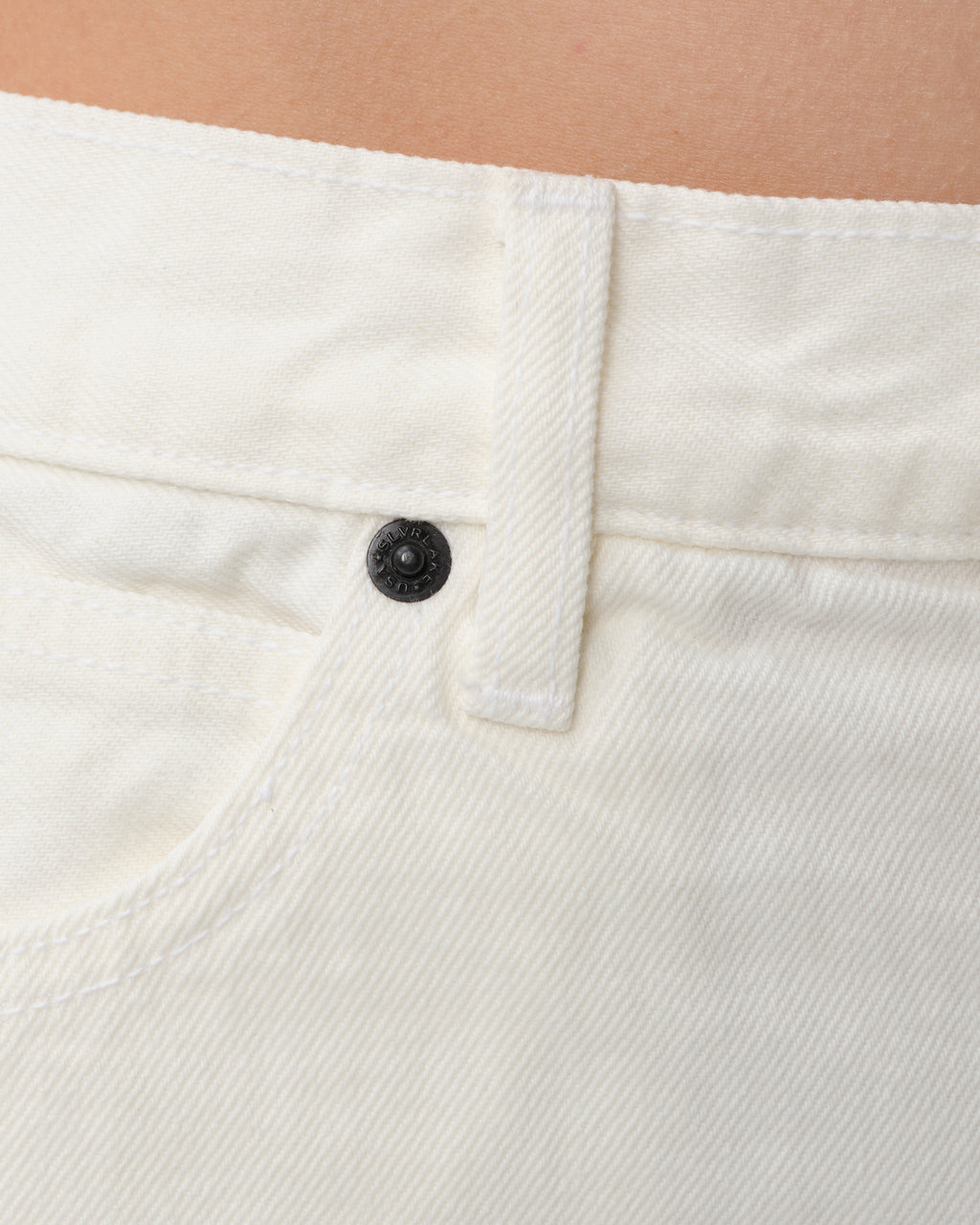 White Micro Denim Miniskirt