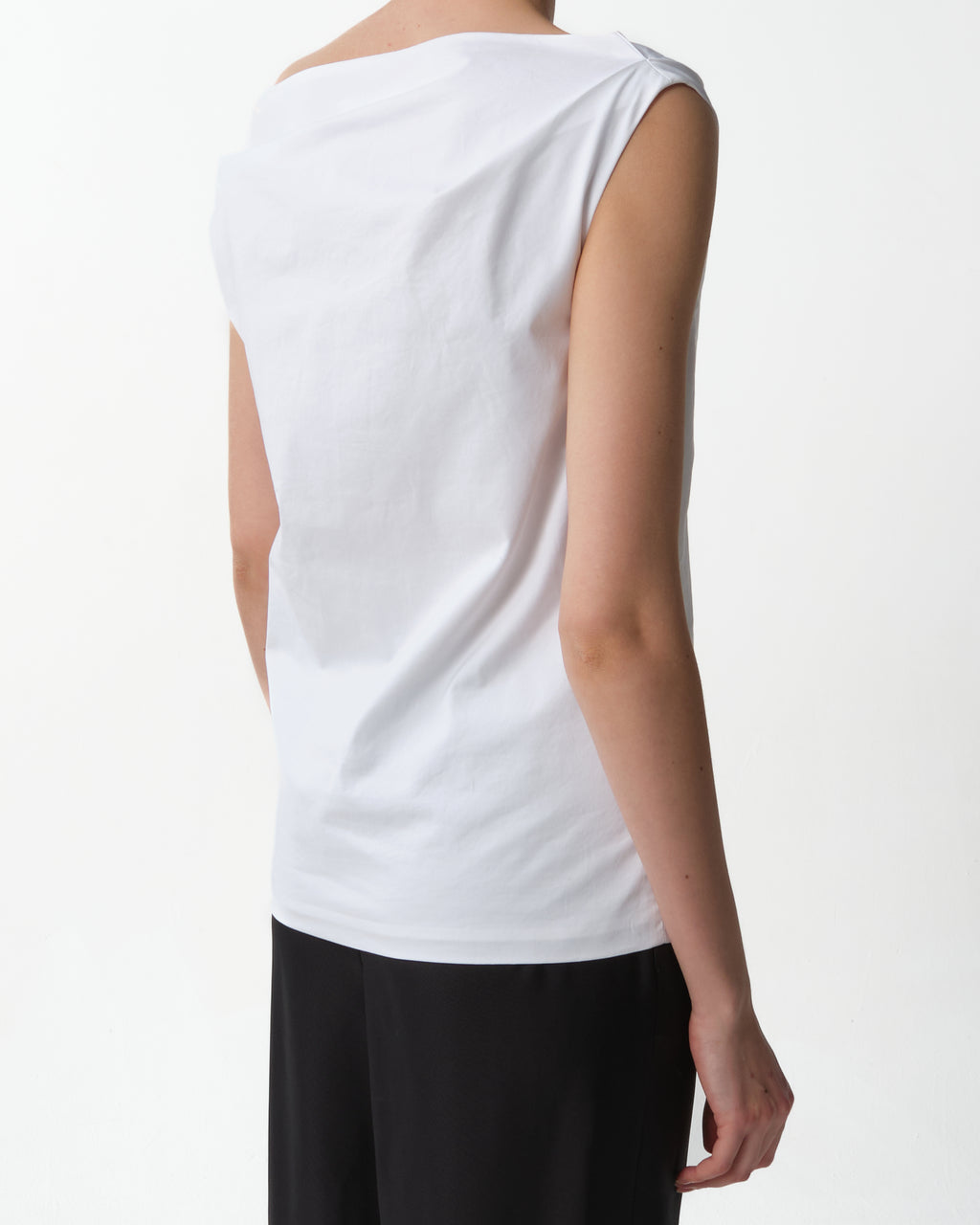 Tiche Cotton-Blend Draped Top