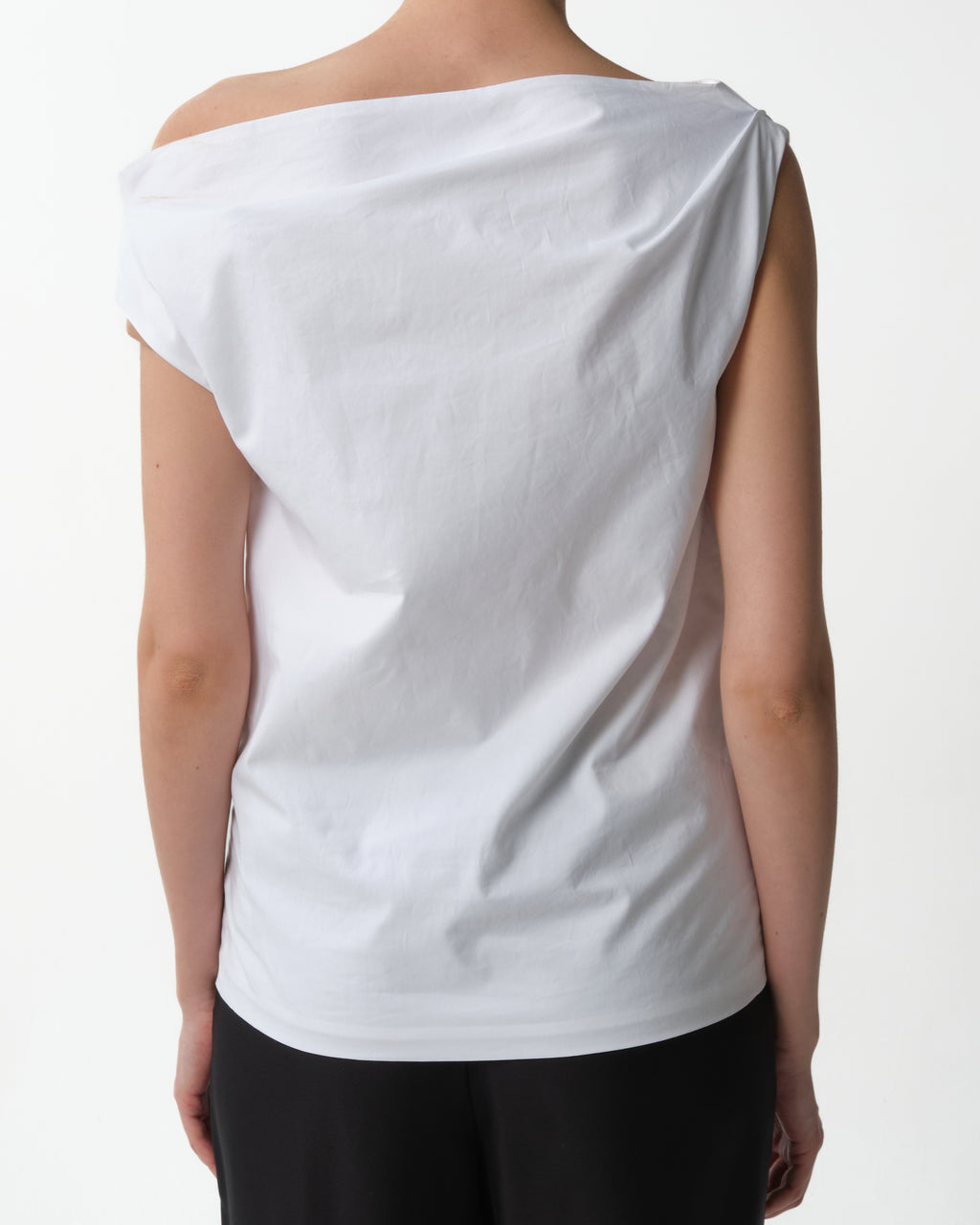 Tiche Cotton-Blend Draped Top