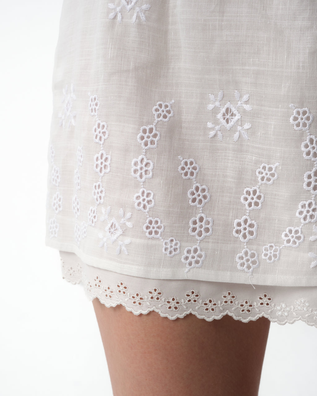 Embroidered Mini Skirt