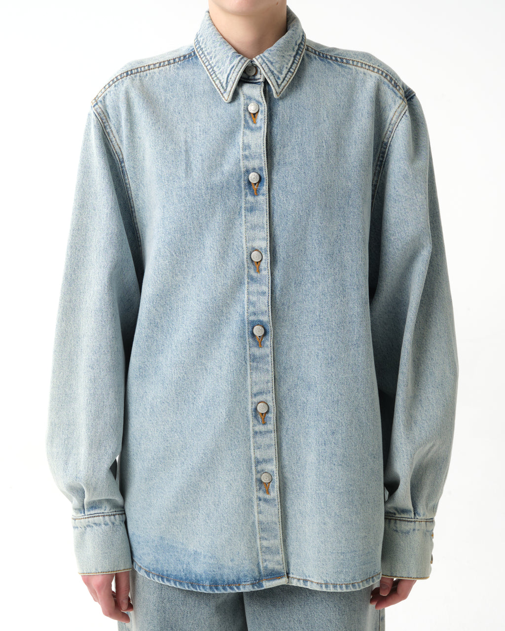 Blue Oversized Denim Shirt