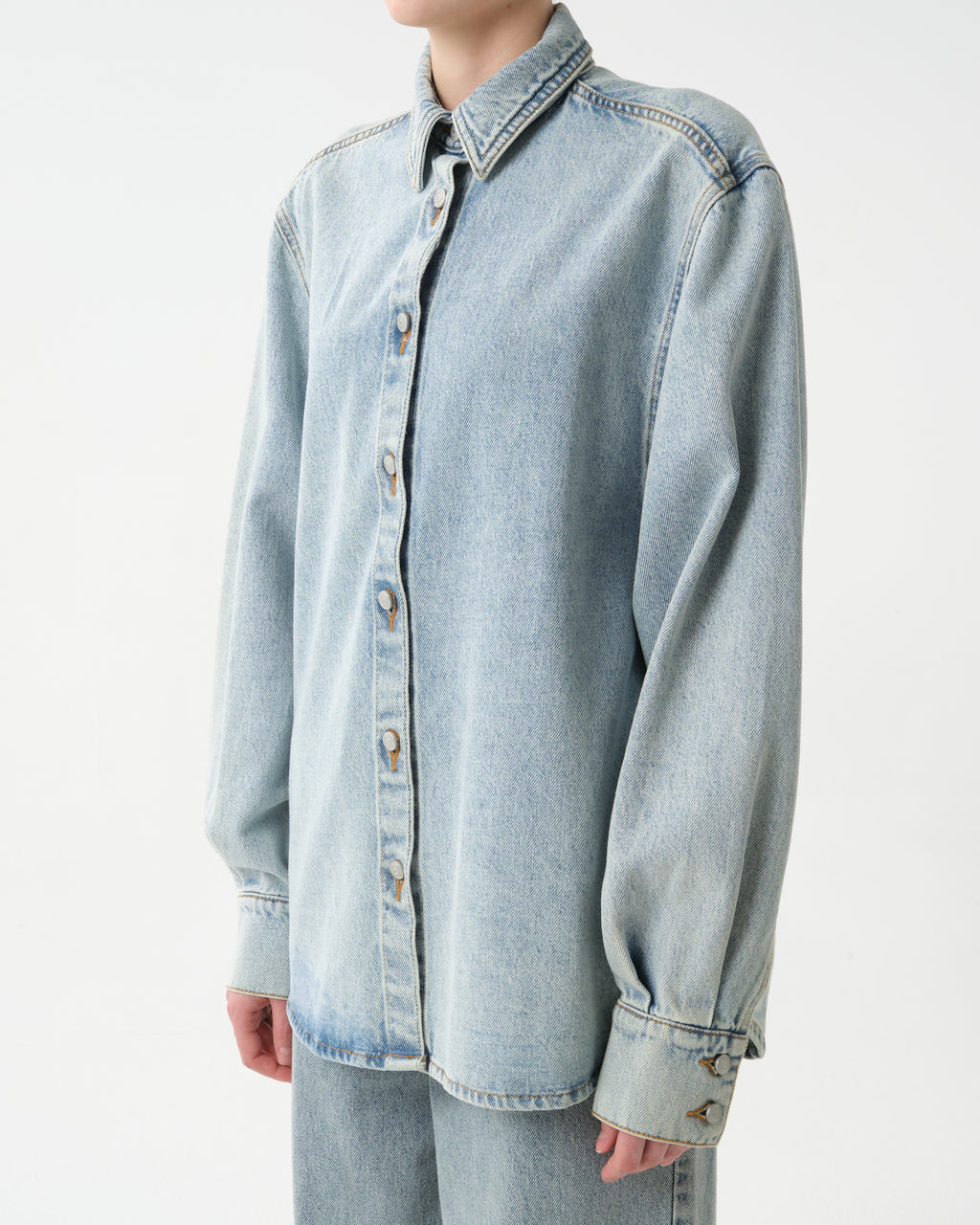 Blue Oversized Denim Shirt