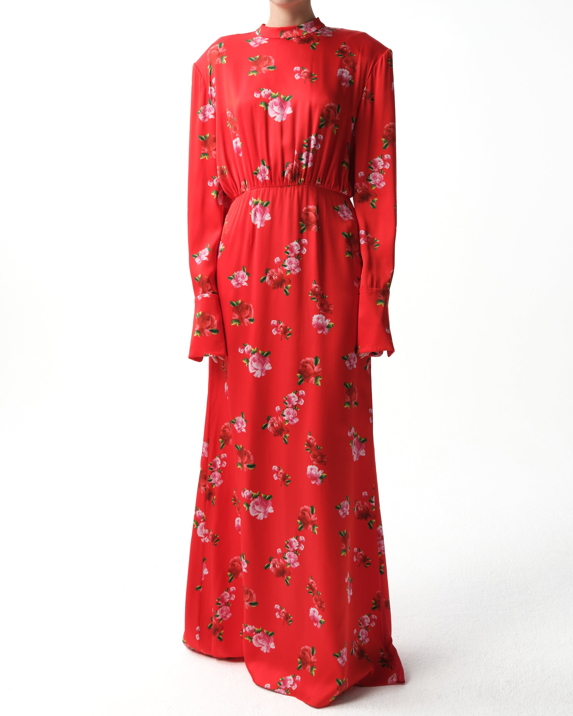 Floral Silk Gown