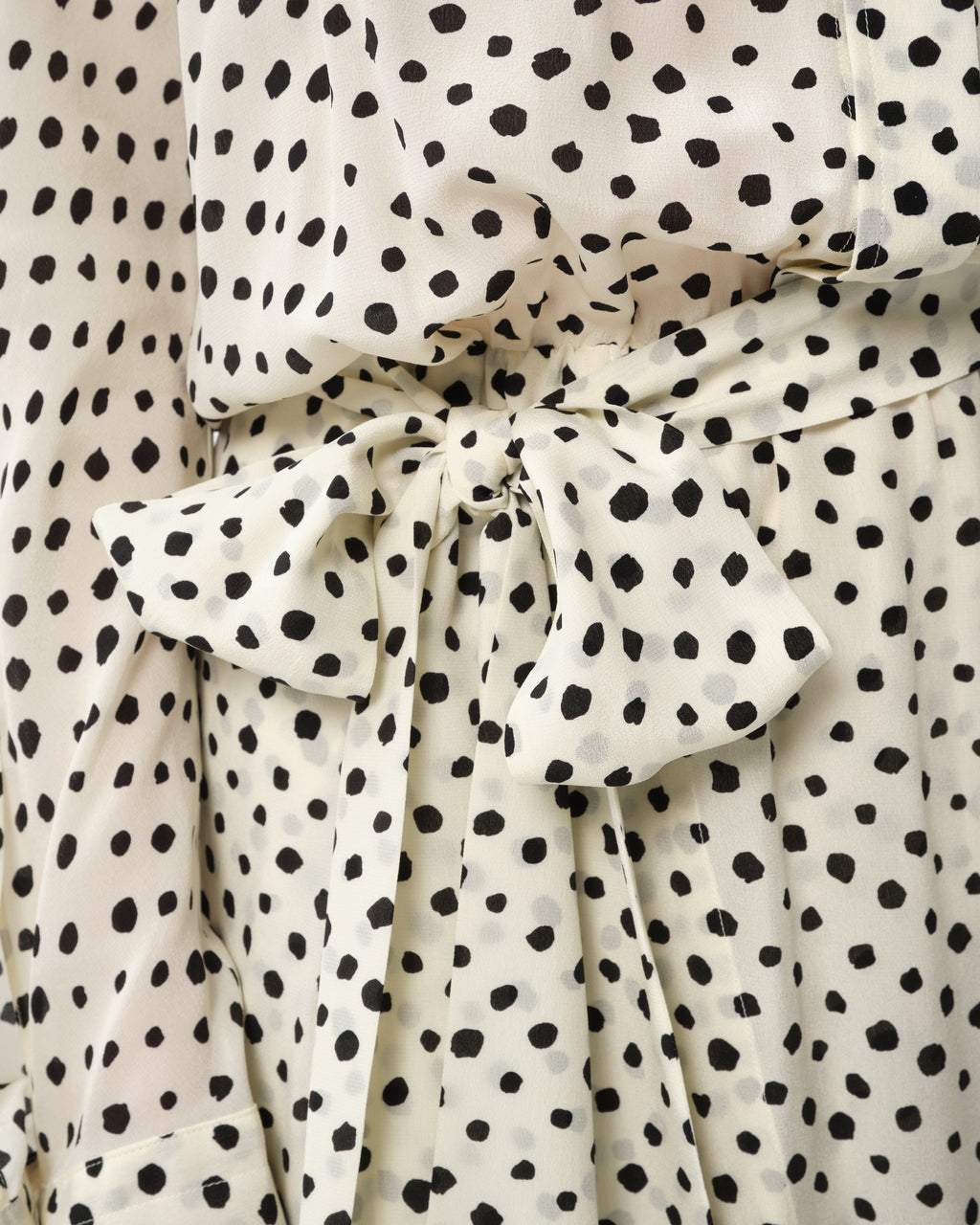 Polka-Dot Silk Maxi Dress