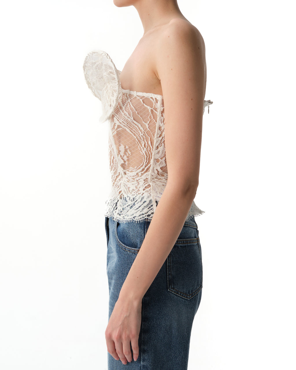 Cotton-blend Lace Top
