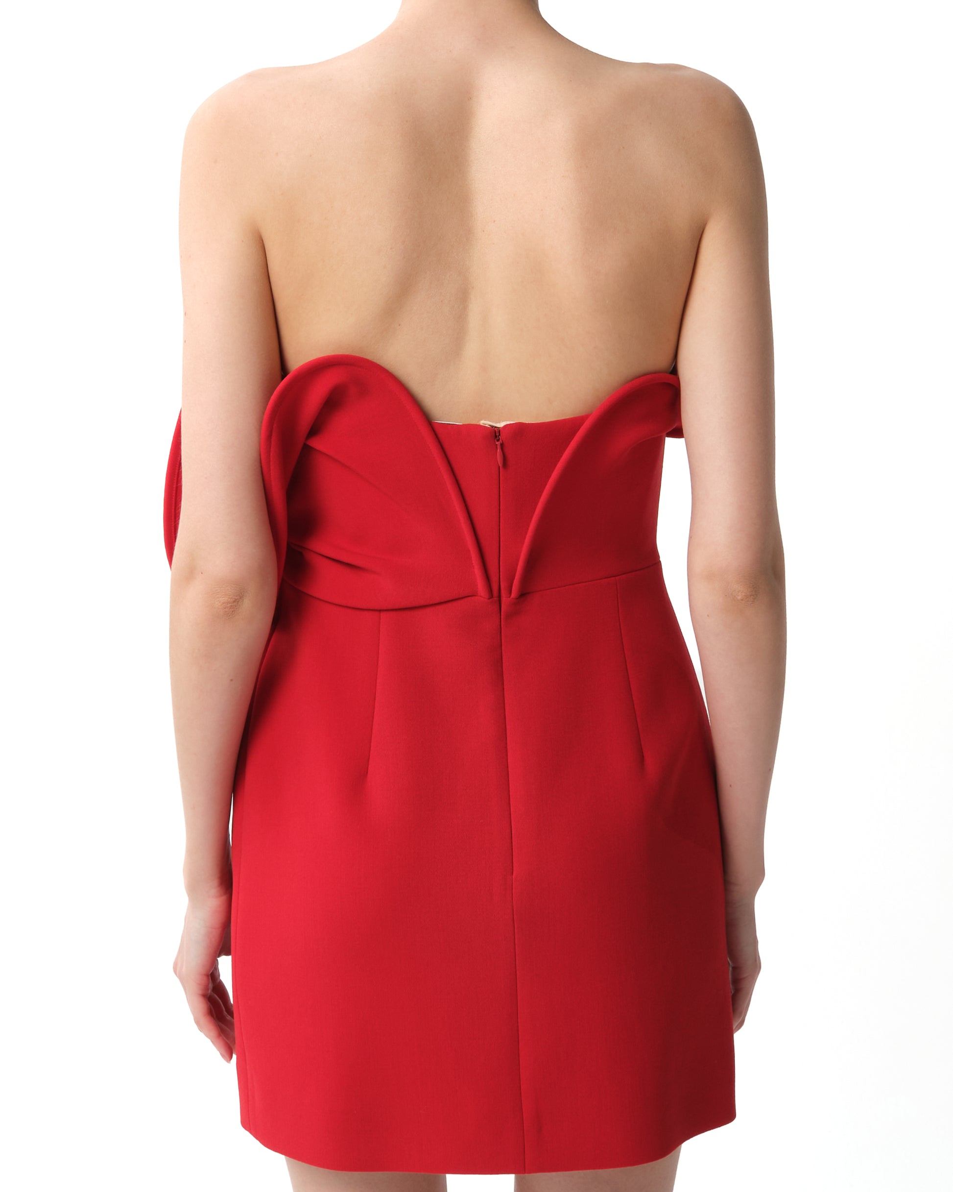 Sculptural Rose Mini Dress