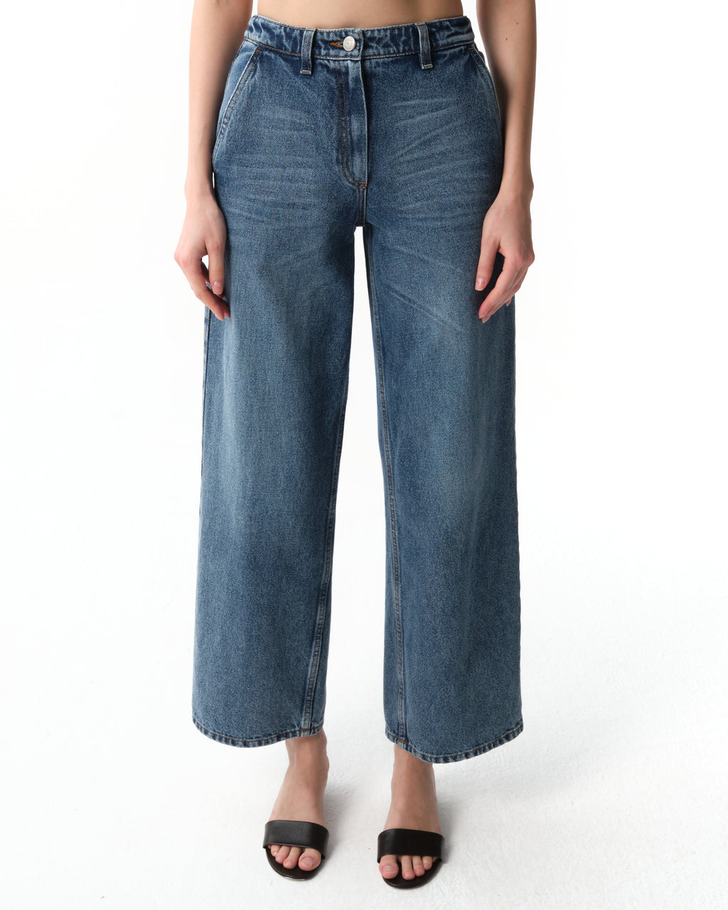 Wide Leg Denim Pants