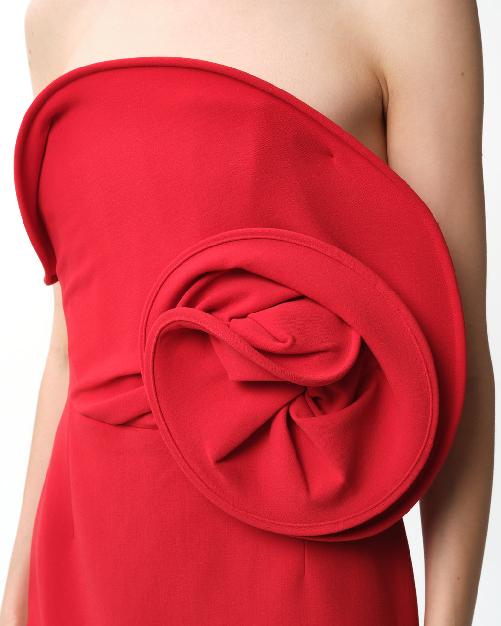 Sculptural Rose Mini Dress