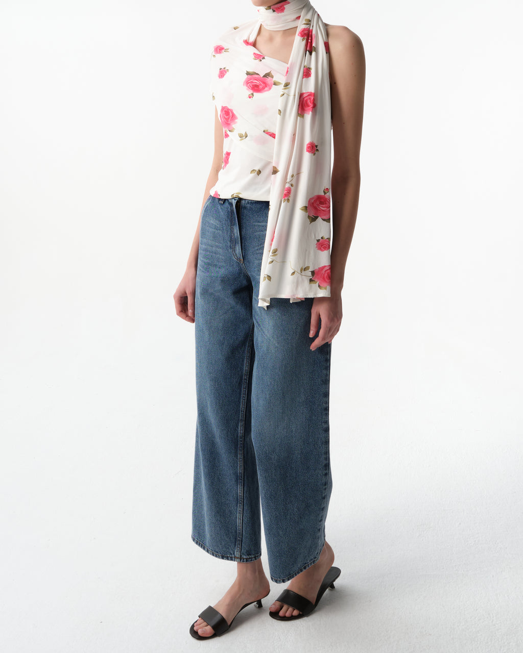 Wide Leg Denim Pants