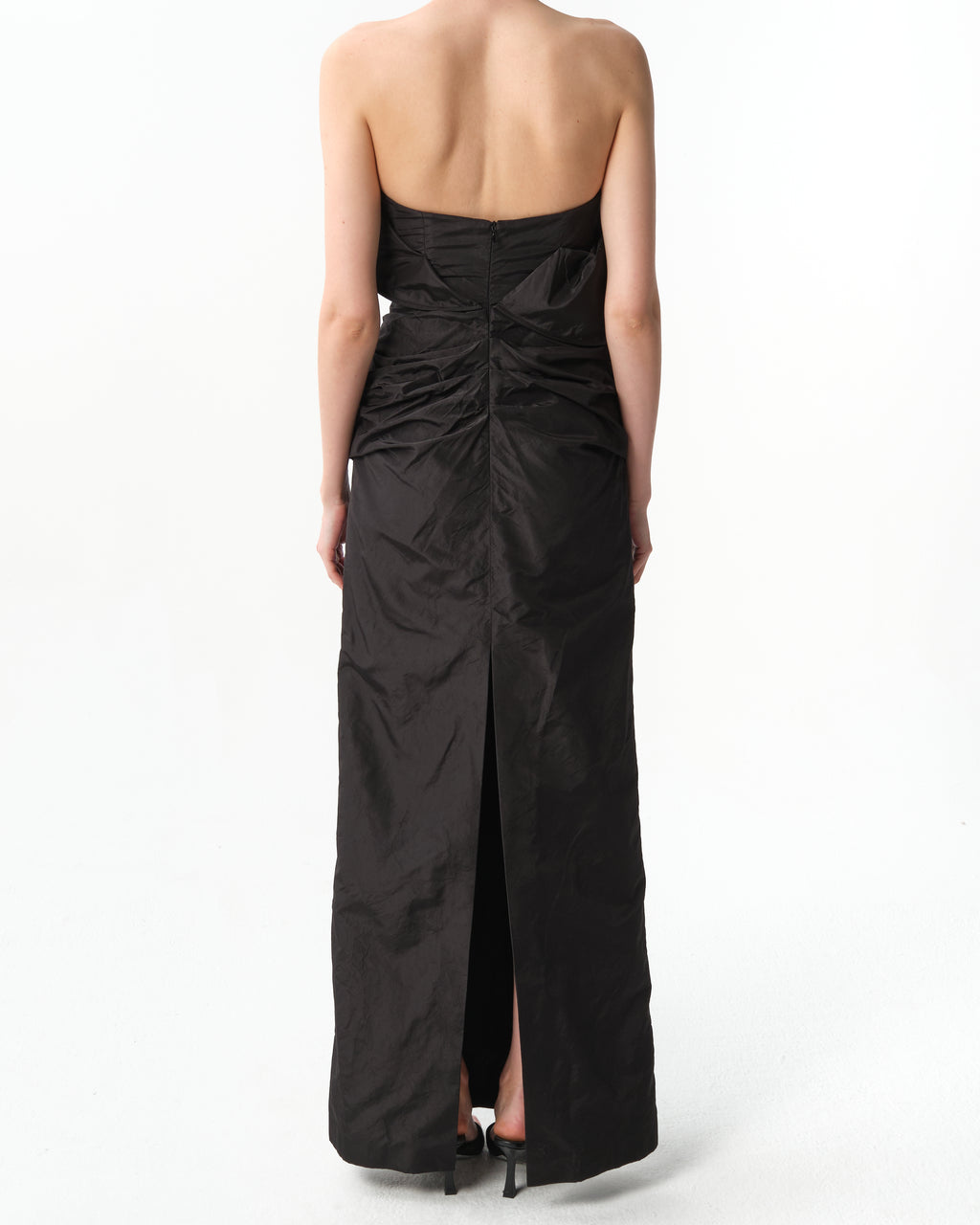 Sculptural Rose Gown in Taffeta Silk
