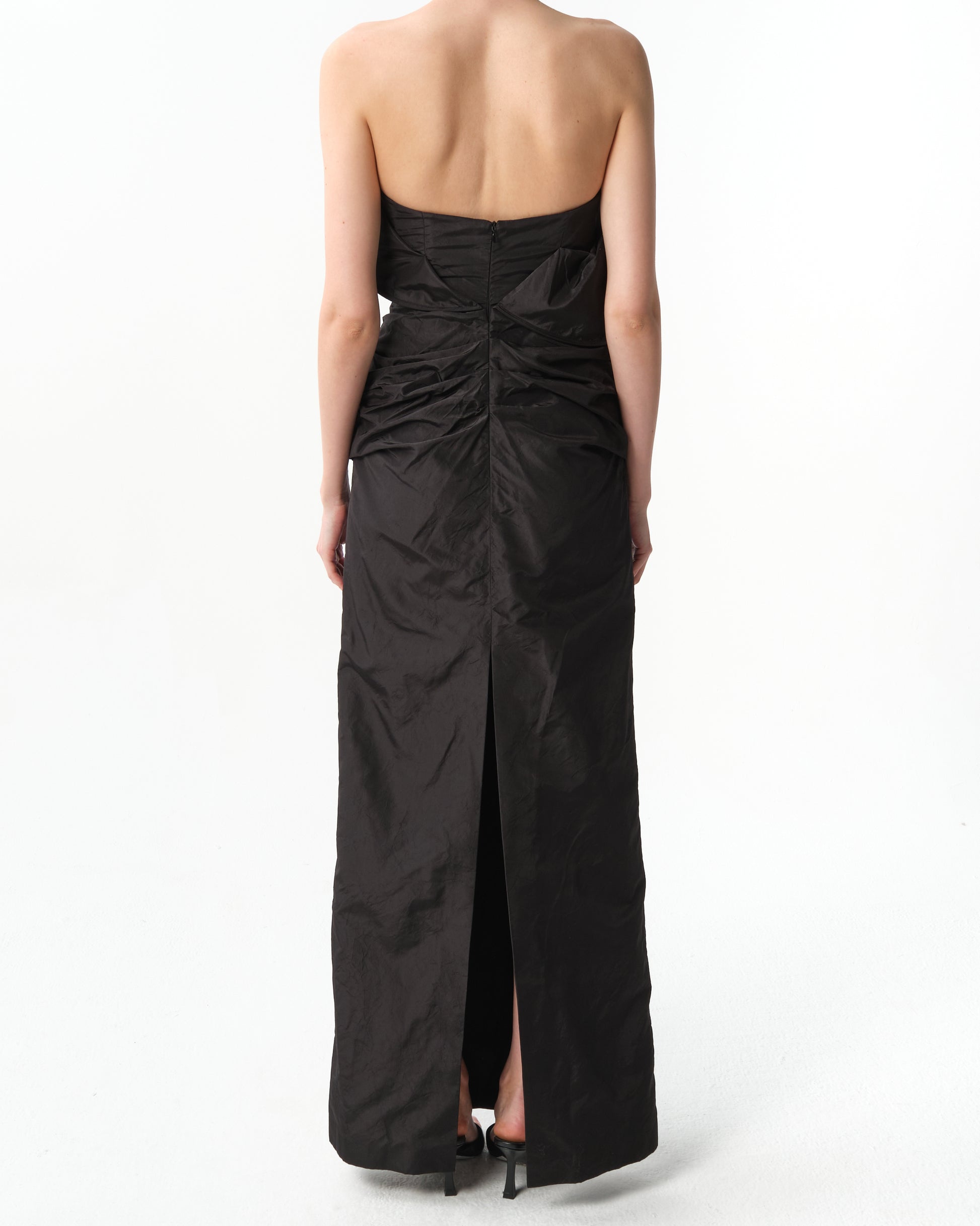 Sculptural Rose Gown in Taffeta Silk