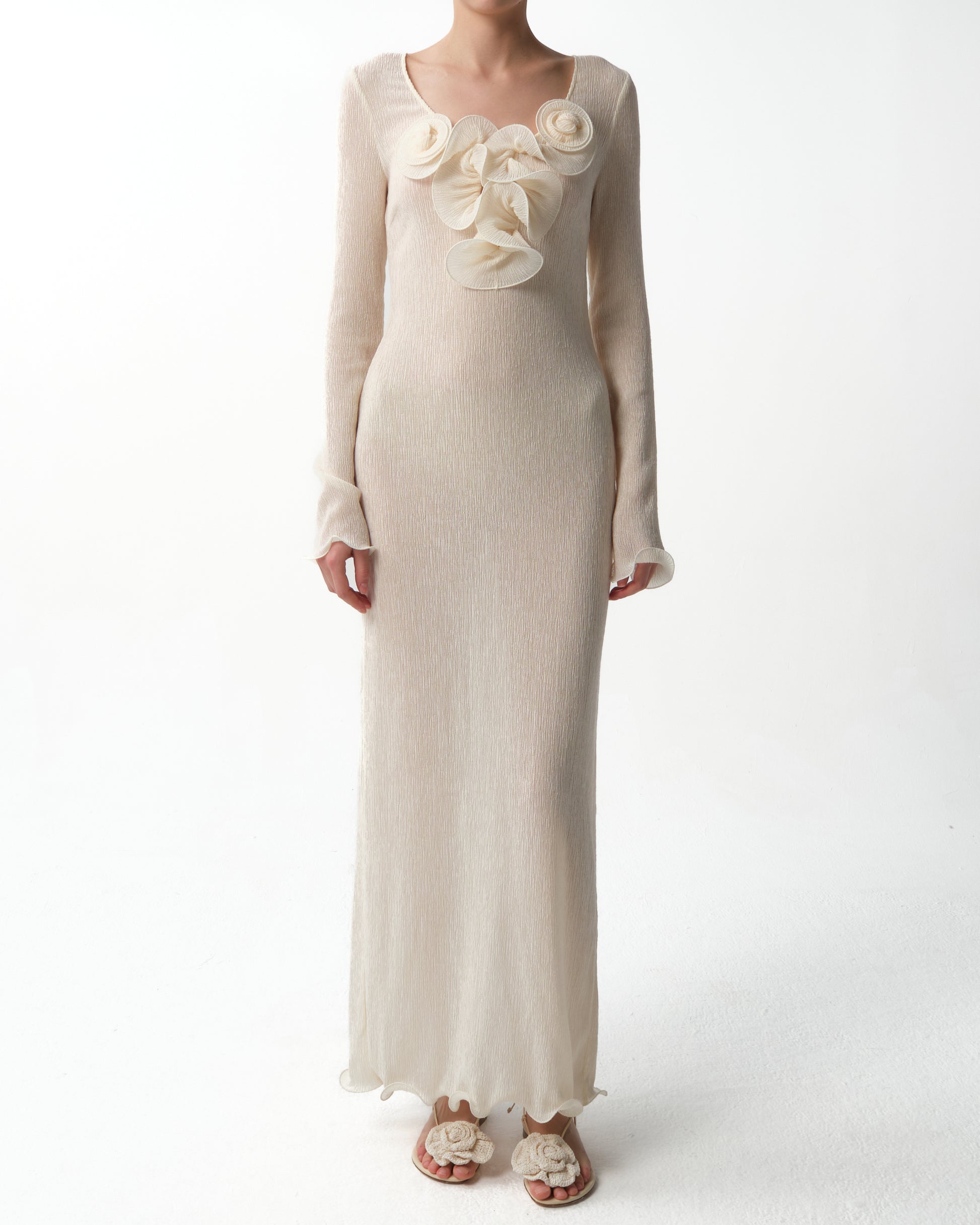 Beach Maxi Dress in Crepe