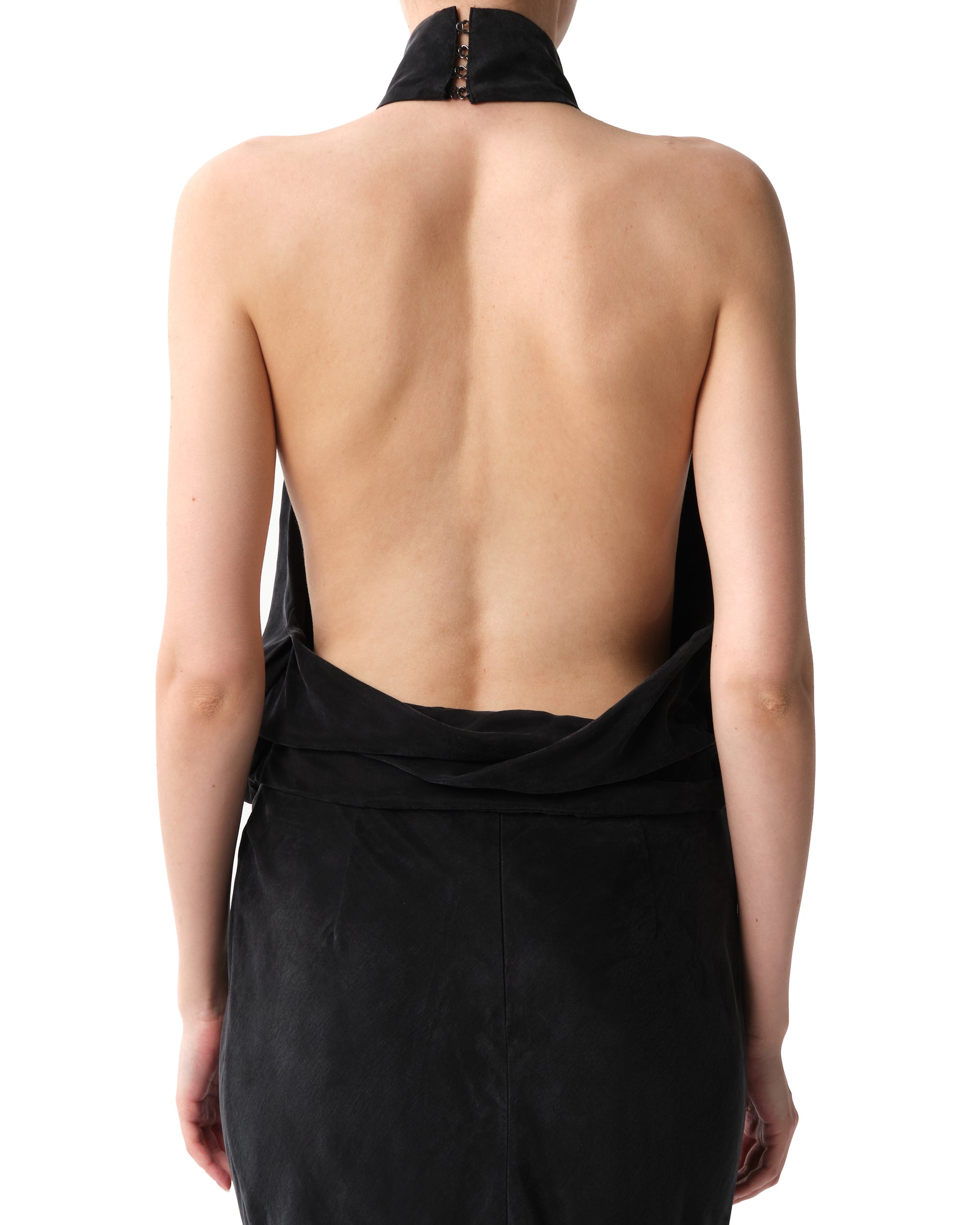 Silk High Neck Balloon Top