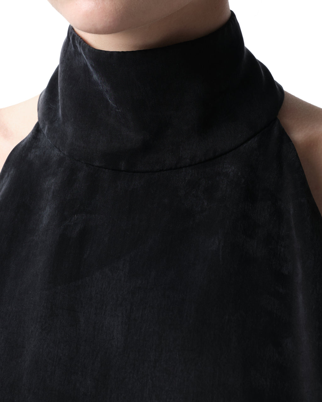 Silk High Neck Balloon Top