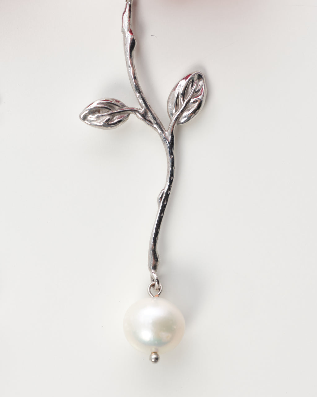 Rose-Appliqué Drop Earrings