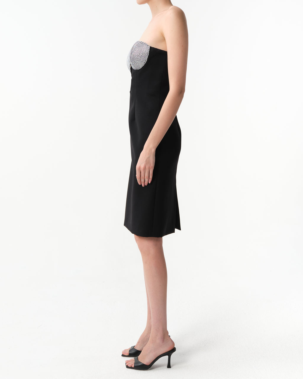 Crystal-Embellished Midi Dress