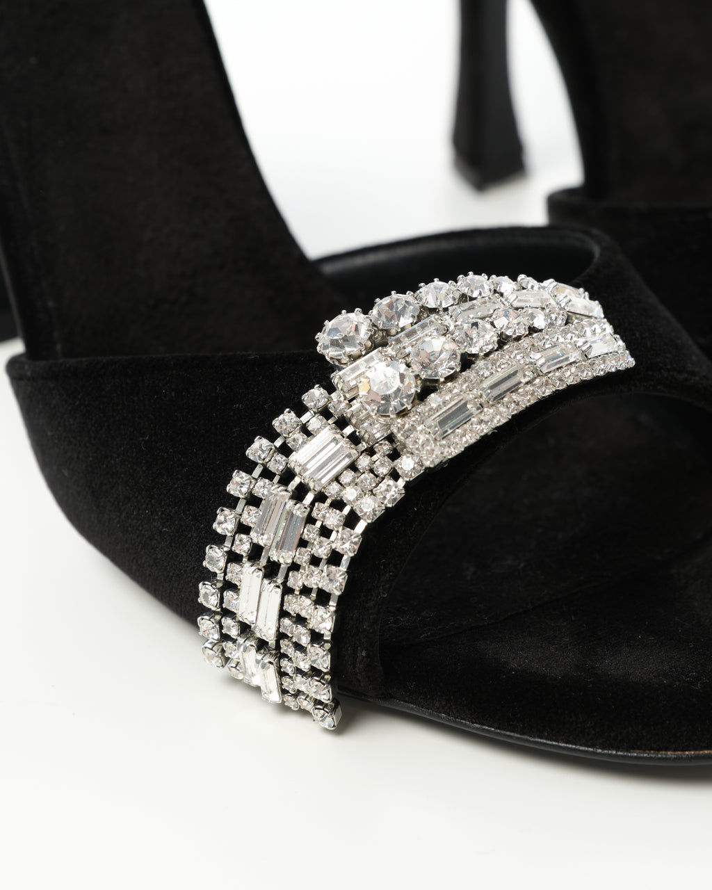 Crystal-Embellished Heeled Sandals