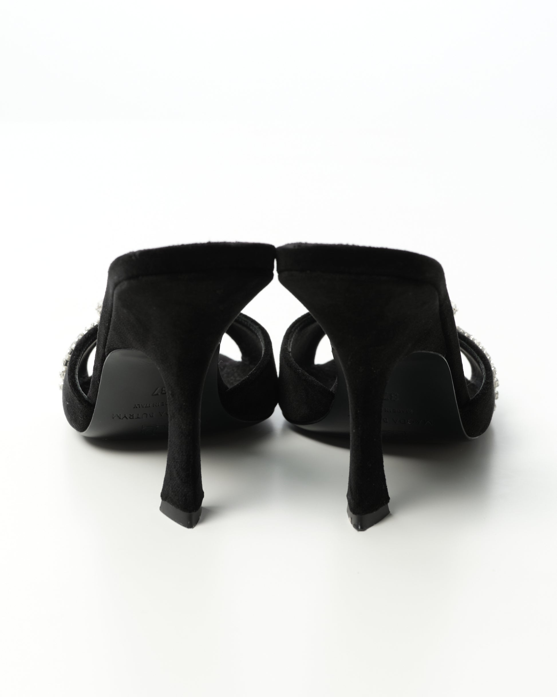 Crystal-Embellished Heeled Sandals