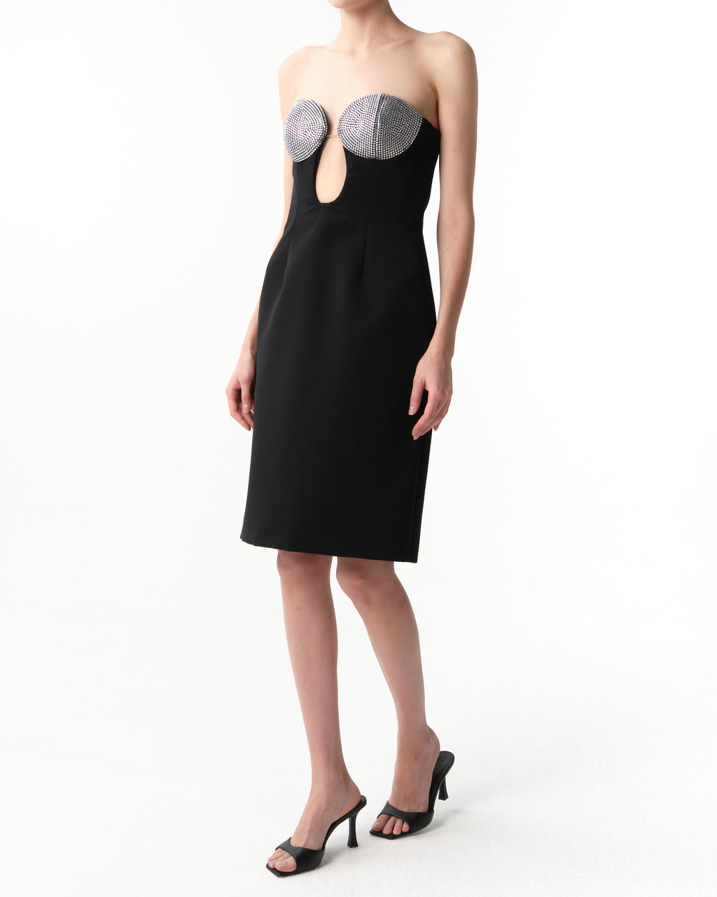 Crystal-Embellished Midi Dress