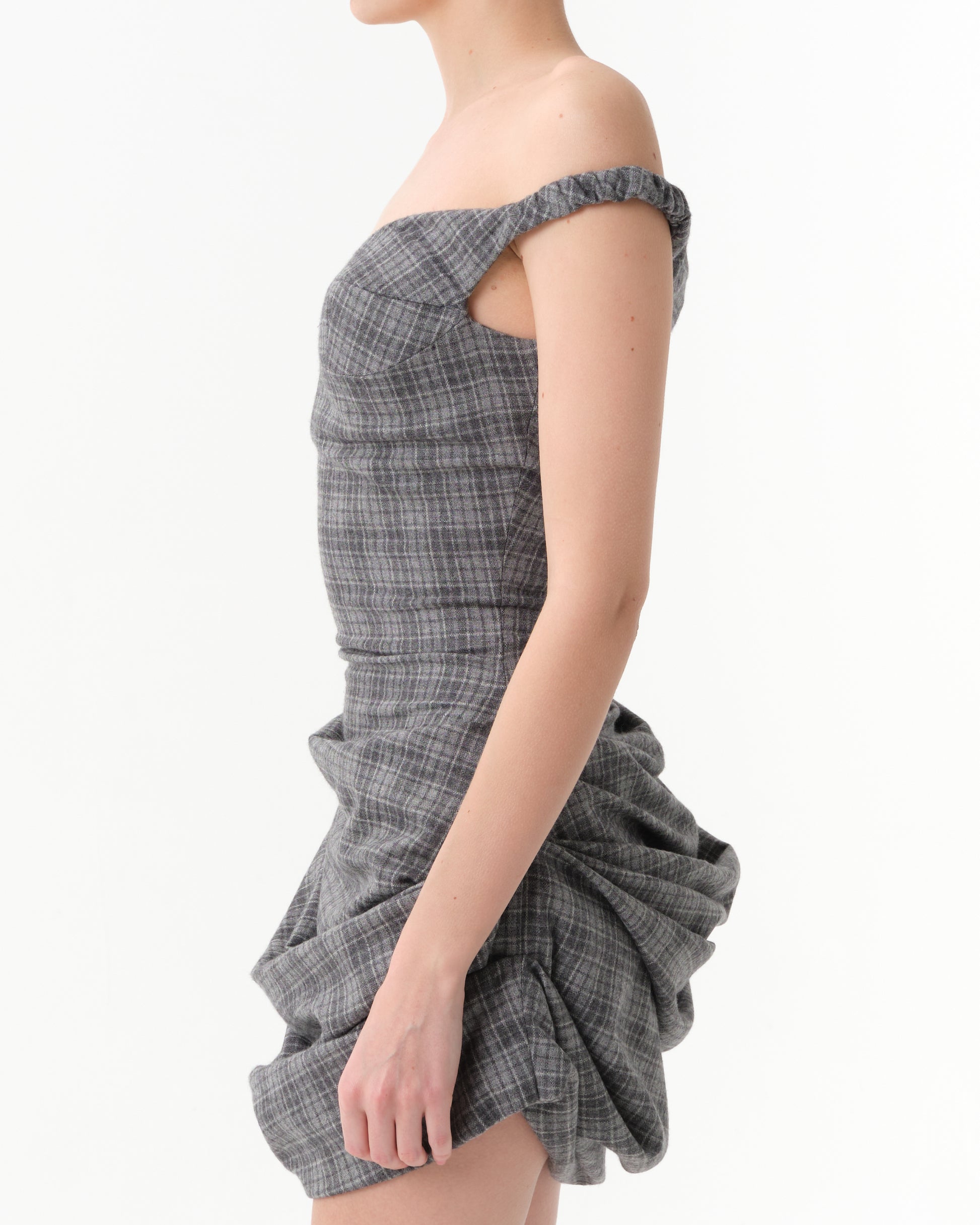 Ruched Off-Shoulder Bustier Dress