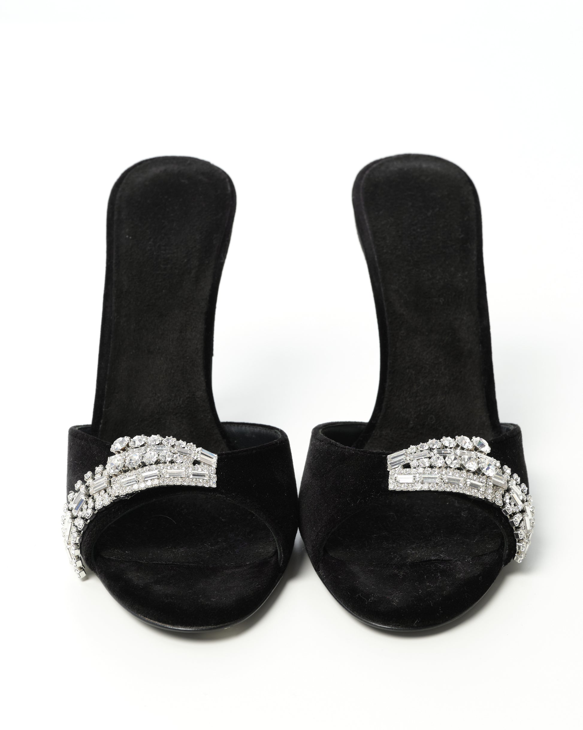 Crystal-Embellished Heeled Sandals